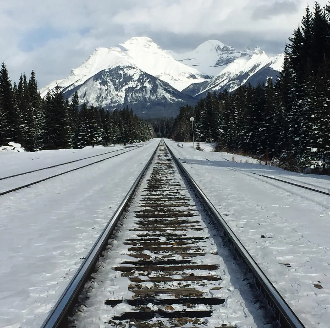 I took this picture without being hit by a train or eaten by a pack of wolves. Bucket list item achieved!