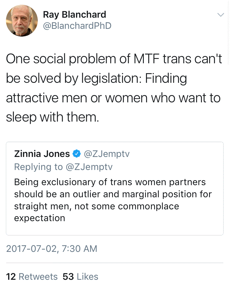 Source (if you *really* want to read his stuff): https://twitter.com/blanchardphd?lang=en