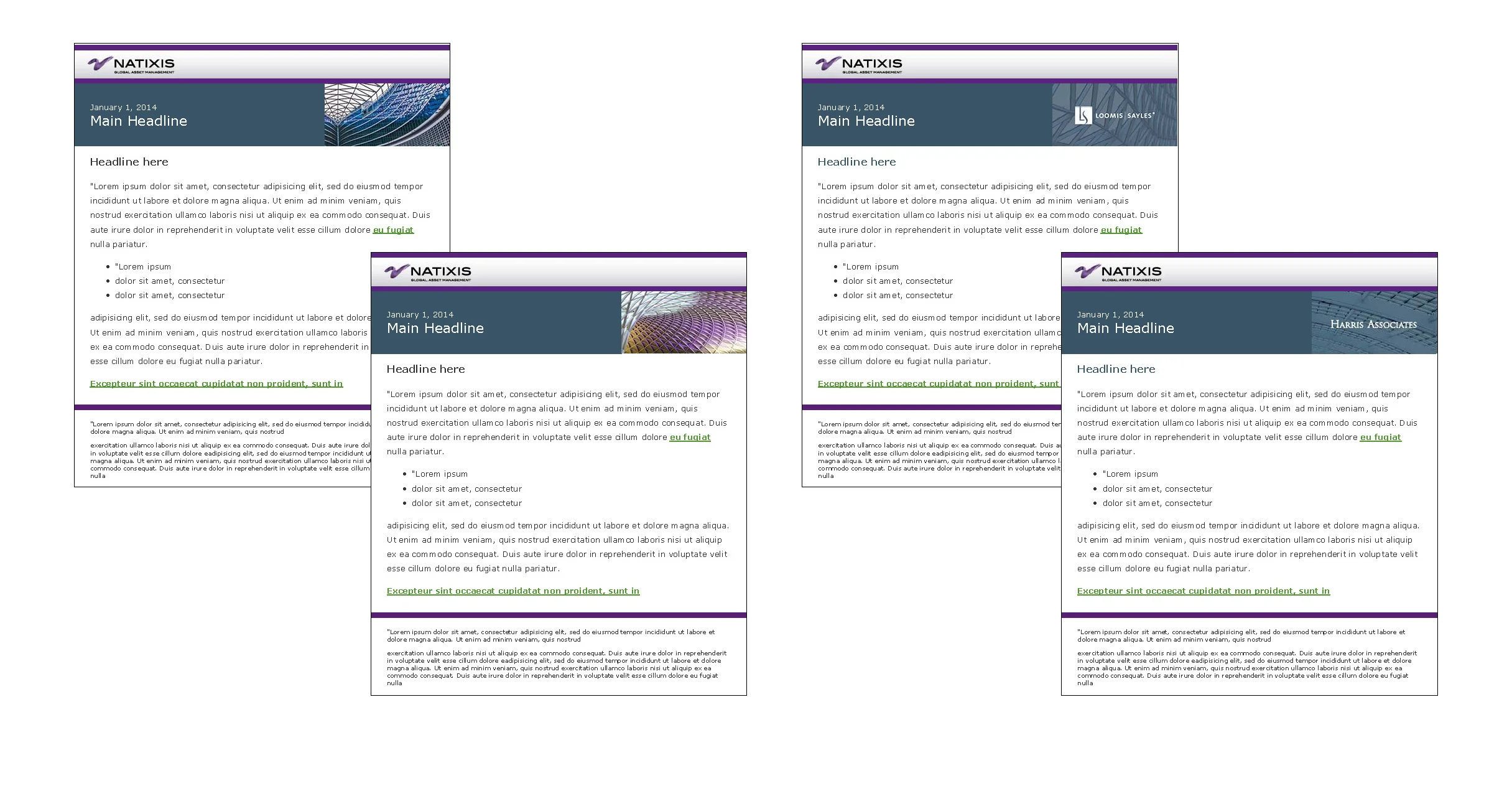 Retail, Institutional and Co-branded Emails