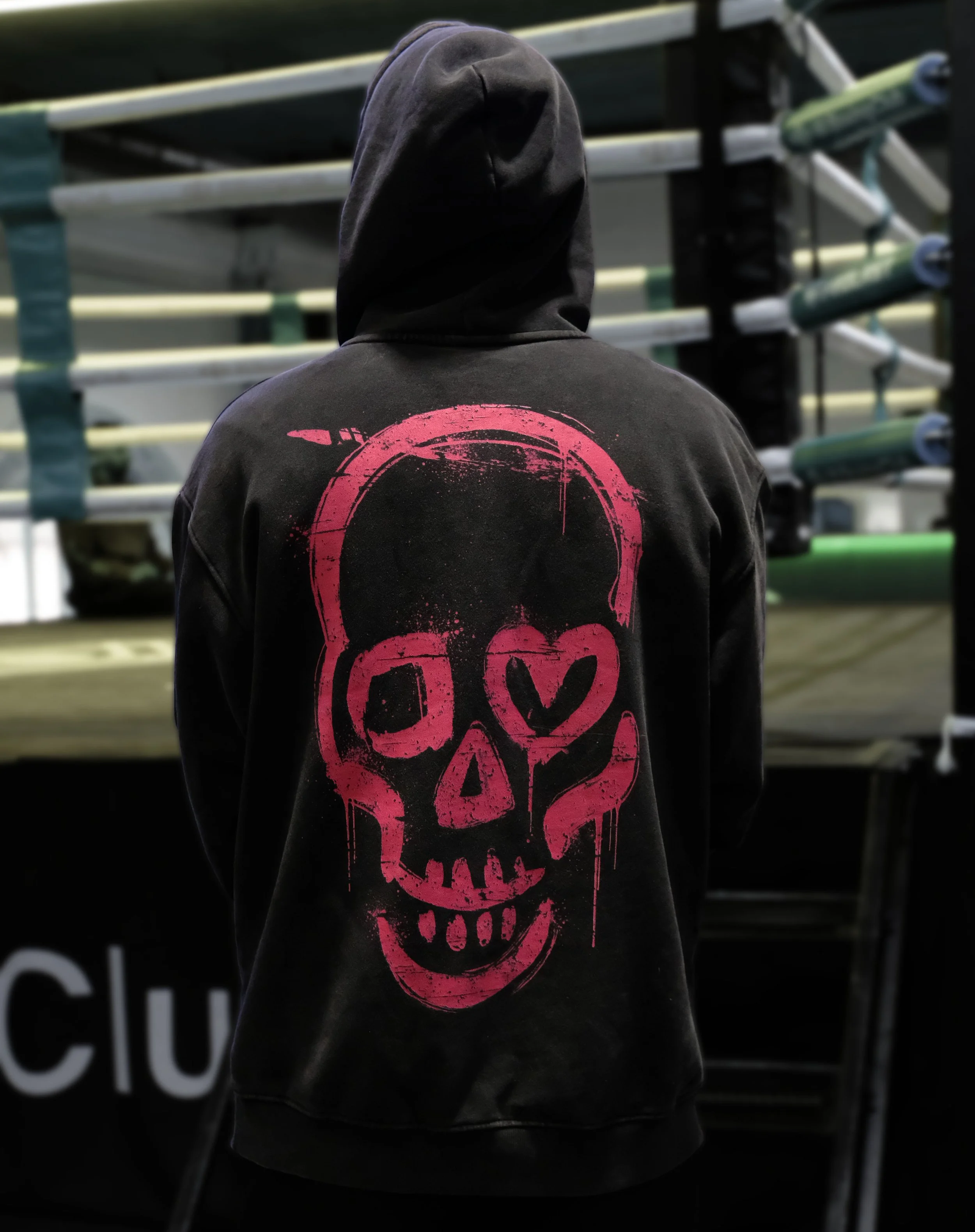 Signature Pink Heart Eyed Skull Hoodie