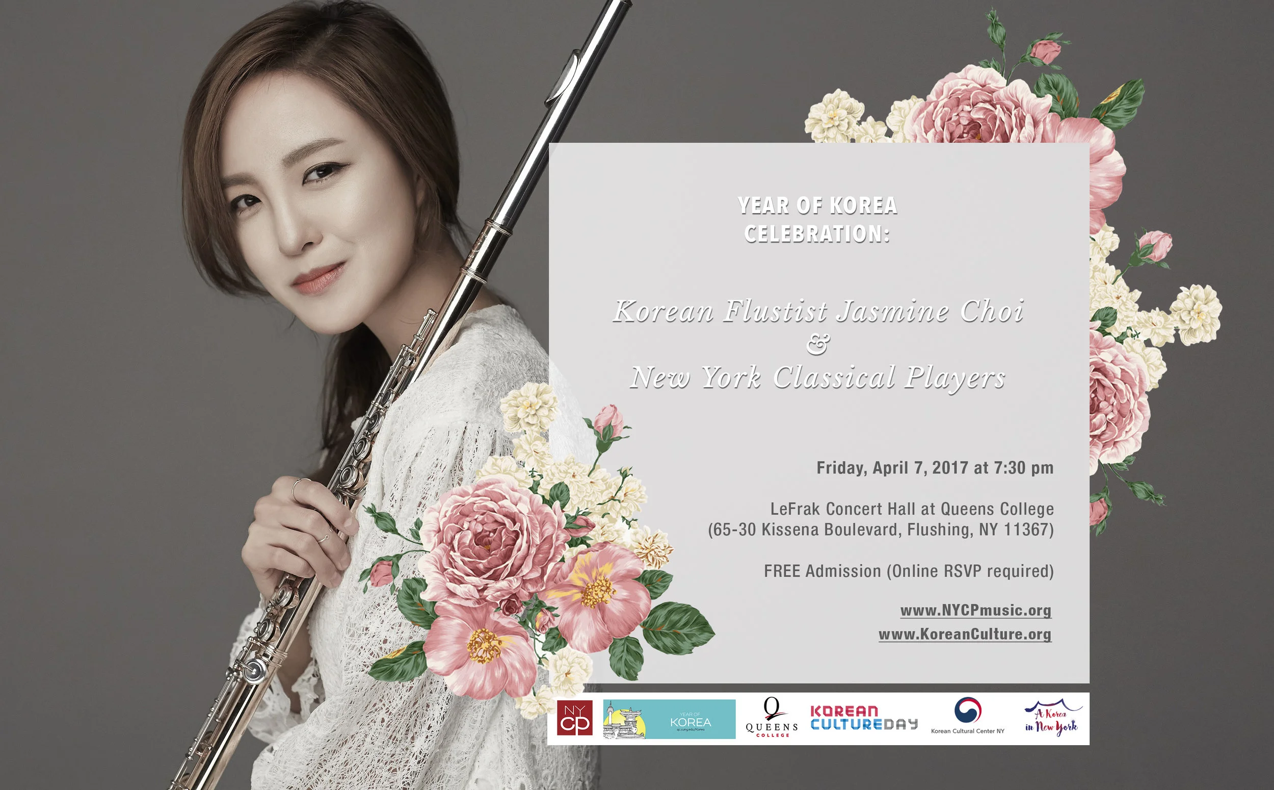 Year of Korea Celebration Korean Flutist Jasmine Choi & The New York Classical Players — Korean