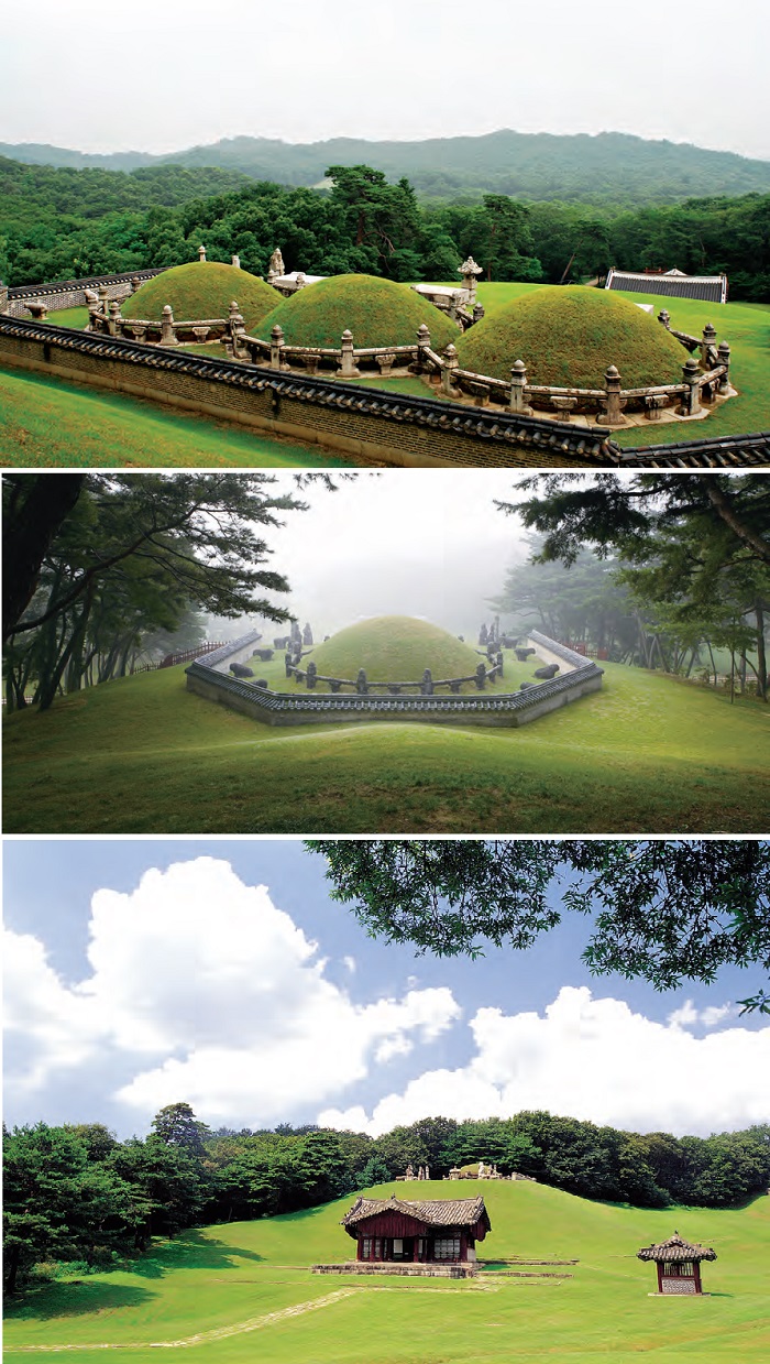 1. Donggureung A complex of Royal Tombs built for nine Joseon Kings and their seventeen Queens and Concubines. 2. Yeongneung The tomb of King Sejong and his consort Queen Soheon. 3. Mongneung The tomb of King Seonjo and his consort Queen Inmok.