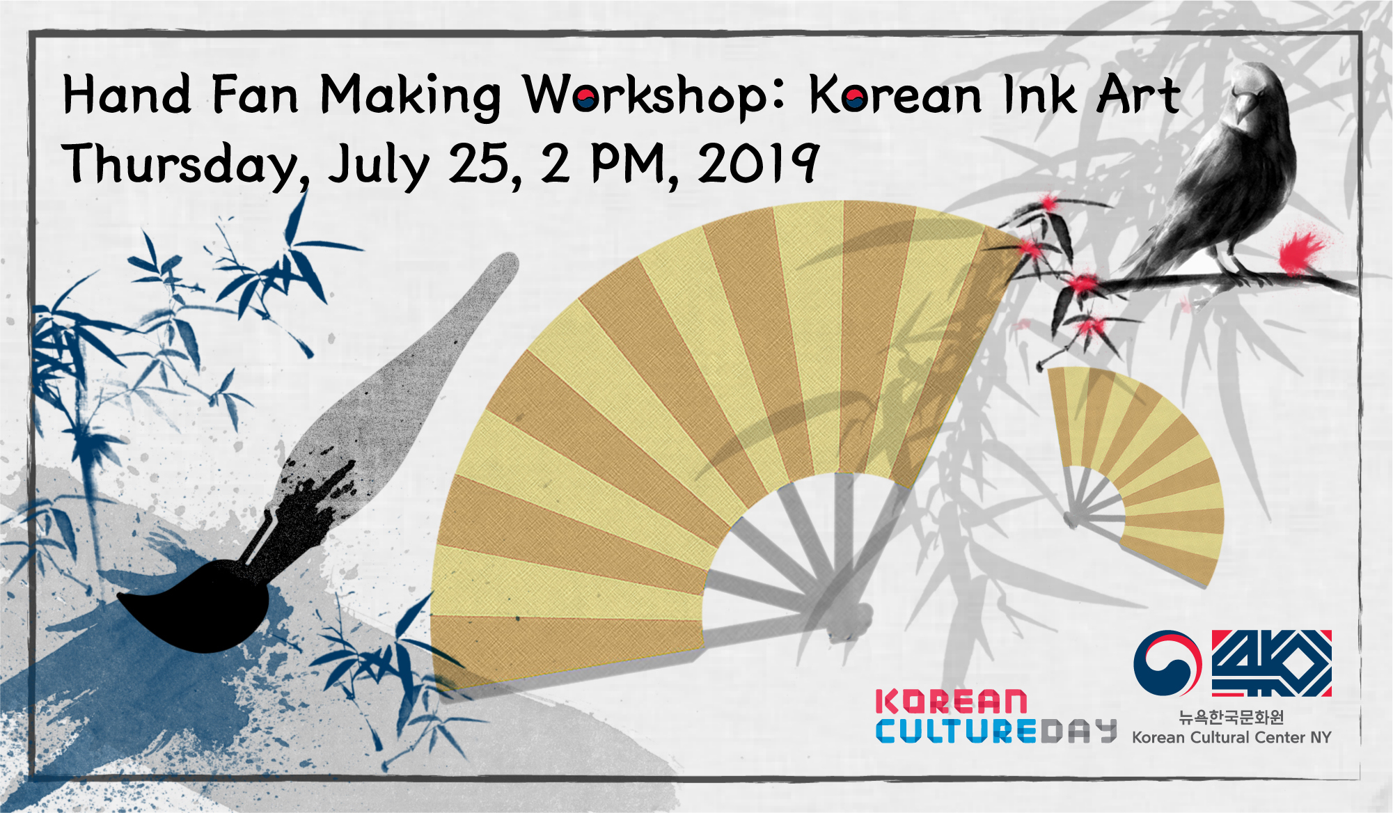 Hand Fan Making Workshop: Korean Ink Art