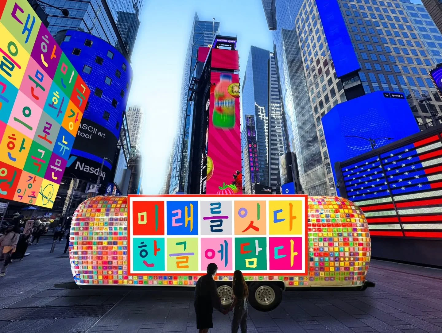 🚚✨ Hangeul Truck &ndash; Grand Finale in Times Square!

After traveling across the East Coast &mdash; from Boston and Providence to New Haven, Philadelphia, Princeton, and Ithaca &mdash; the Hangeul Truck finally arrives in the heart of New York Cit