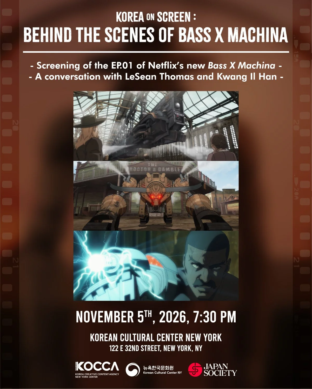Join us for an exclusive behind-the-scenes look at the upcoming @netflix animated series Bass X Machina!

Presented as part of Foreign Exchange: Cross-Cultural Conversations, this special evening explores cross-border animation production with creato