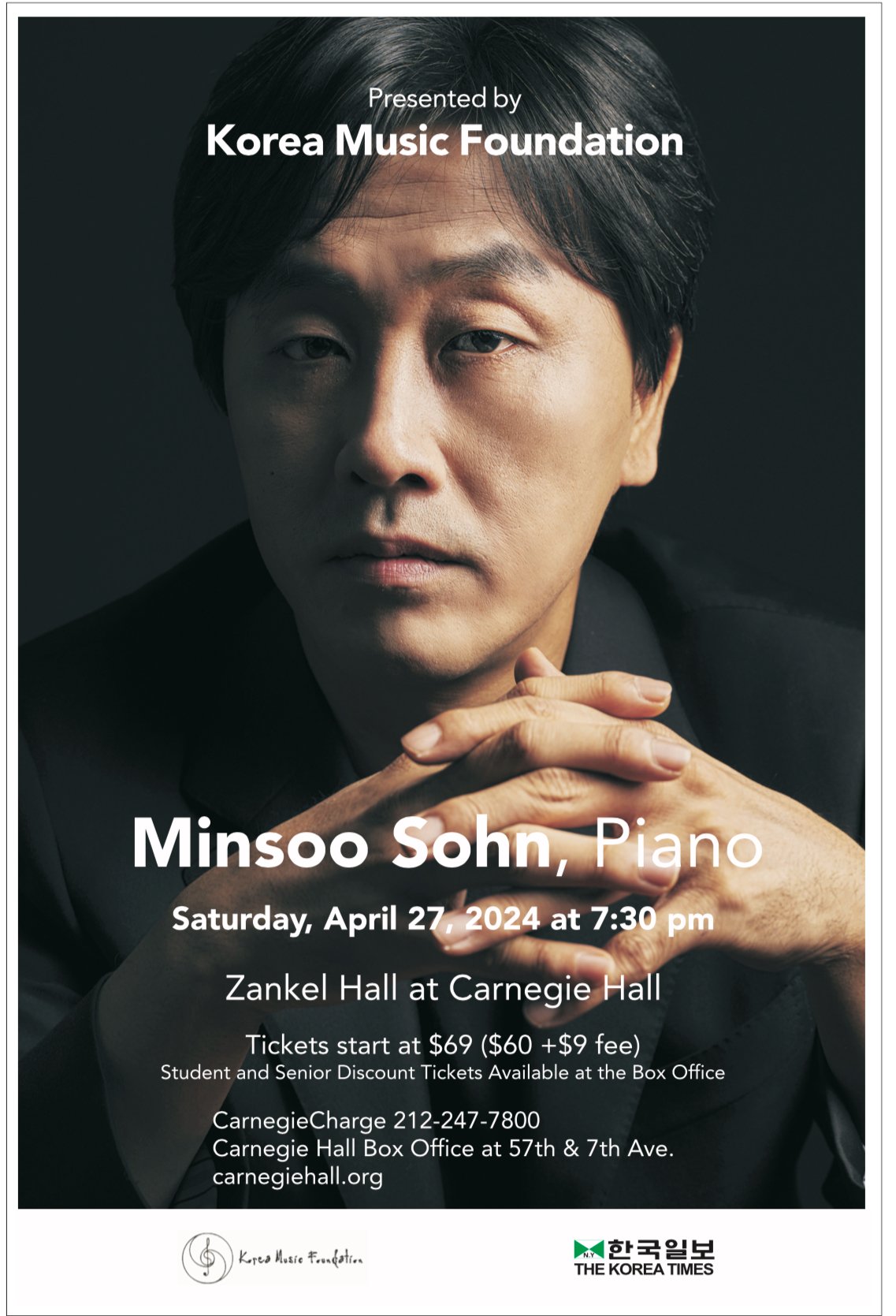 Minsoo Sohn, Piano — Korean Cultural Center New York