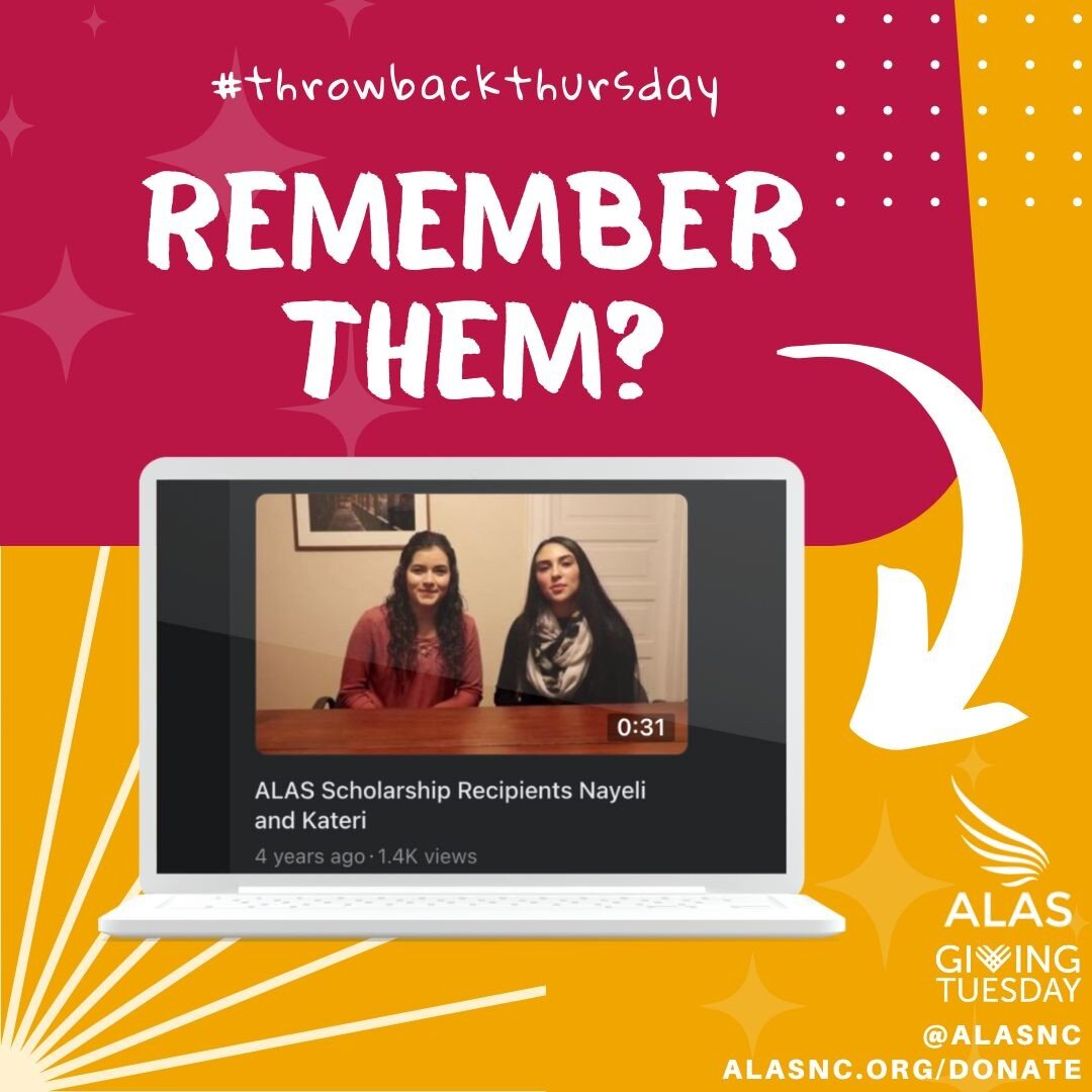 It&rsquo;s Throwback Thursday! Remember our 2015 and 2016 scholarship recipients Kati and Nayeli? They&rsquo;ve both graduated from college and are on the ALAS board of directors! We are so grateful to have been a part of their success&mdash;and that
