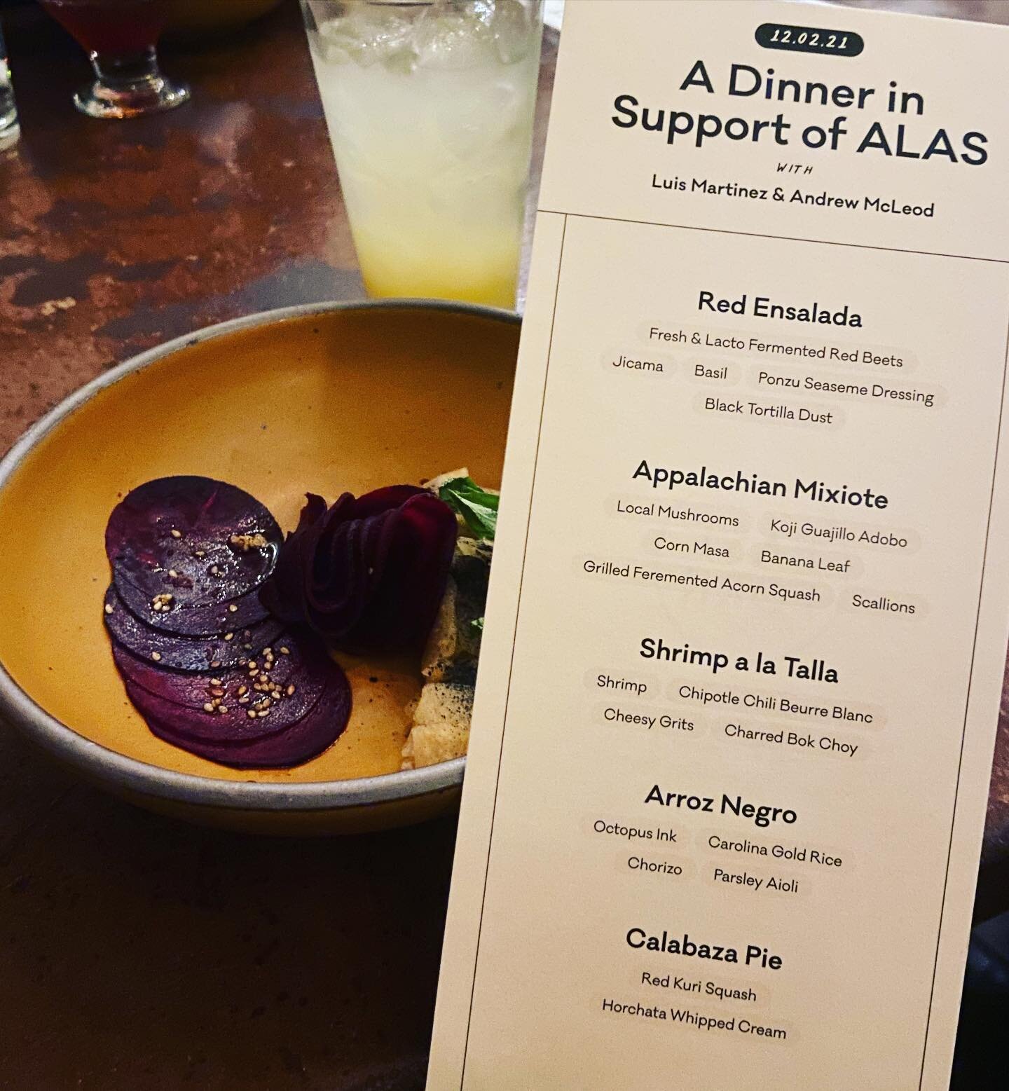 Thank you to @luismartinezcreative, @avenuemavl, @eastforkpottery for putting together this amazing event in support of ALAS! 

The food was absolutely incredible and all guests left with a beautiful dish by East Fork. We are so grateful to our commu