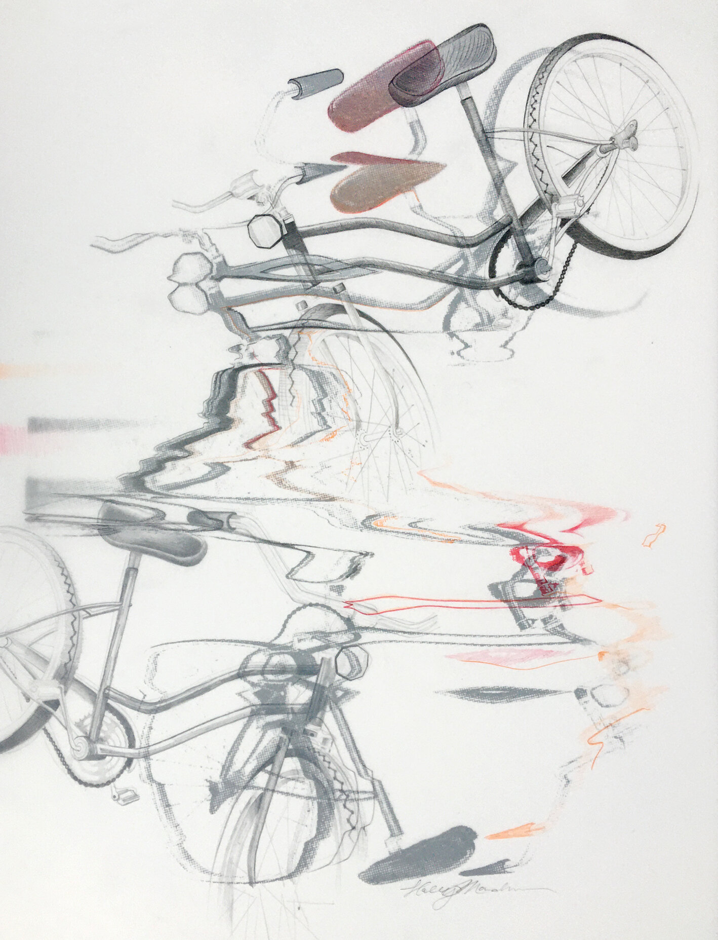 Melted Bike Study - Red