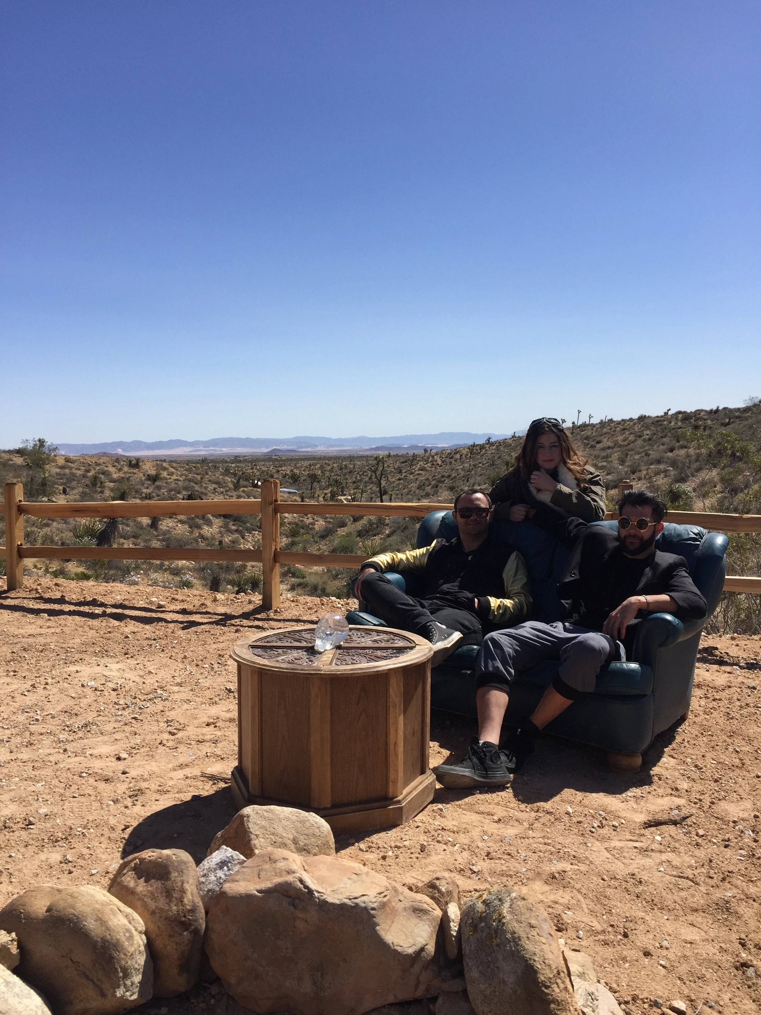 Shooting Music for Ricoshei before performing at Coachella. 