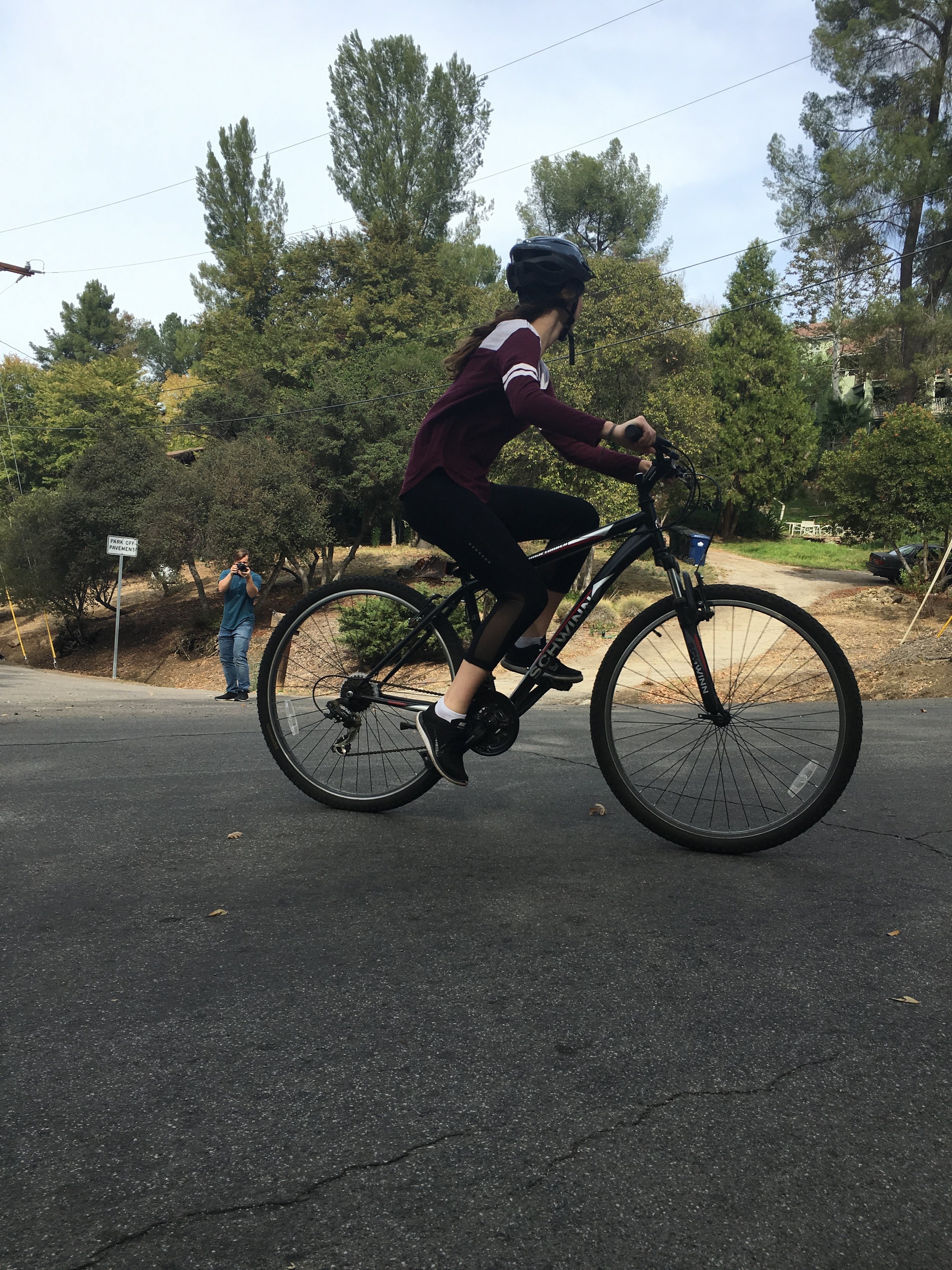 Collaboration with Andrew Jackson showing Kiara's mountain biking skills. 