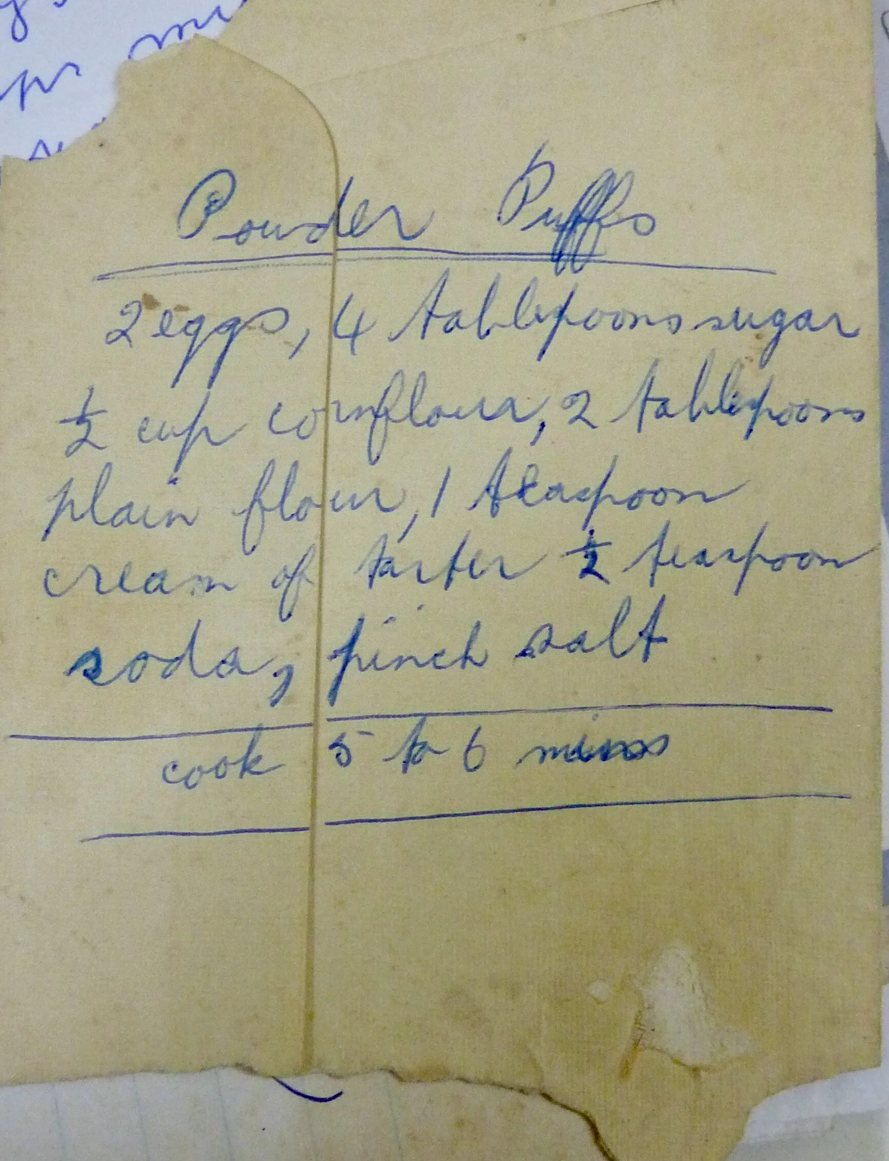 Old Recipes - Powder Puffs