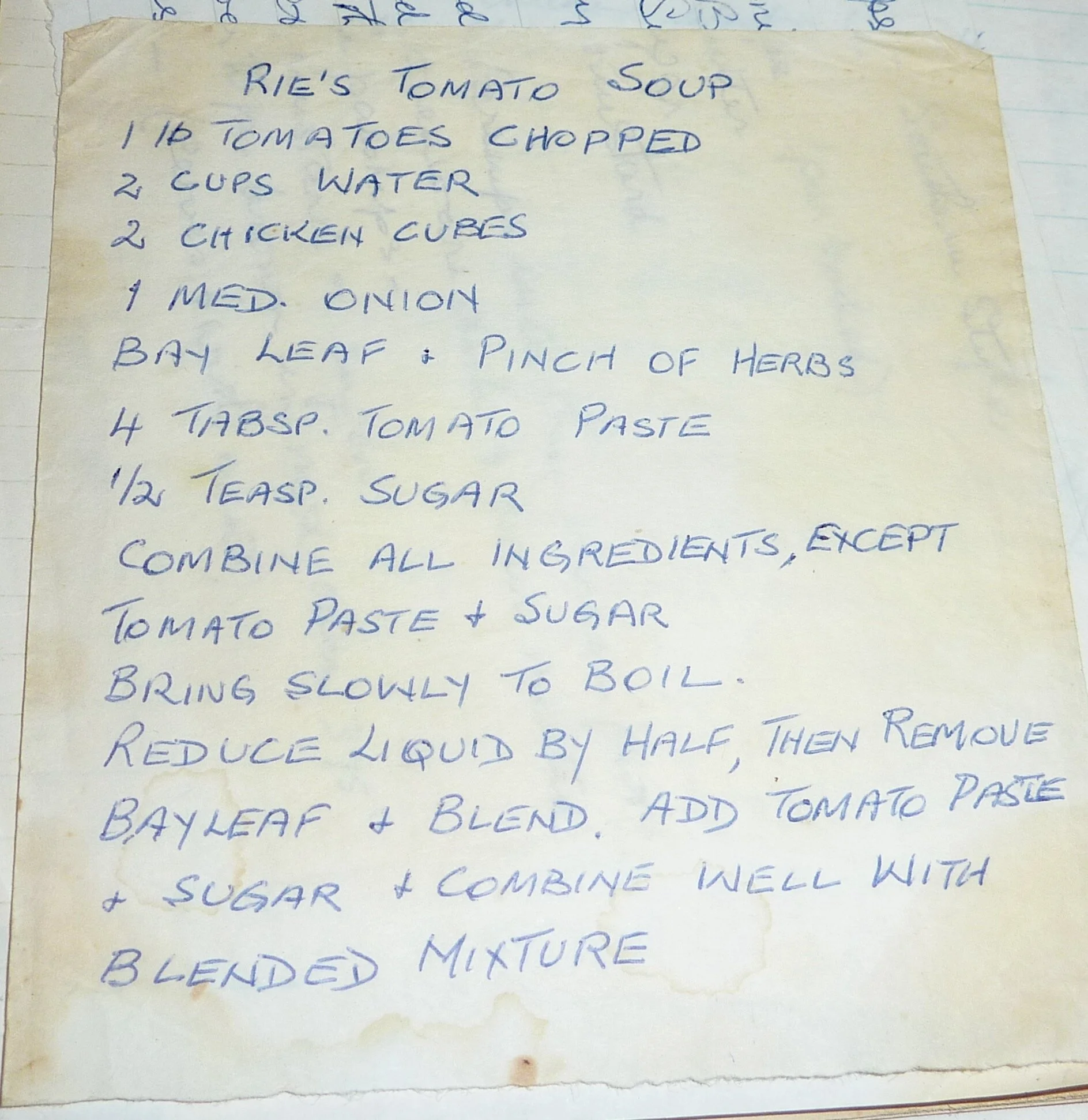 Old Recipes - Soups