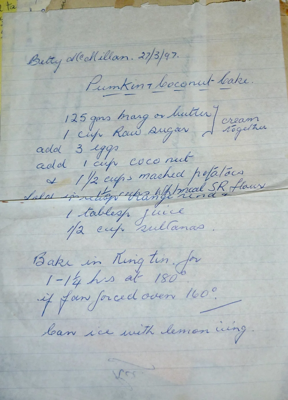 Pumpkin &amp; coconut cake