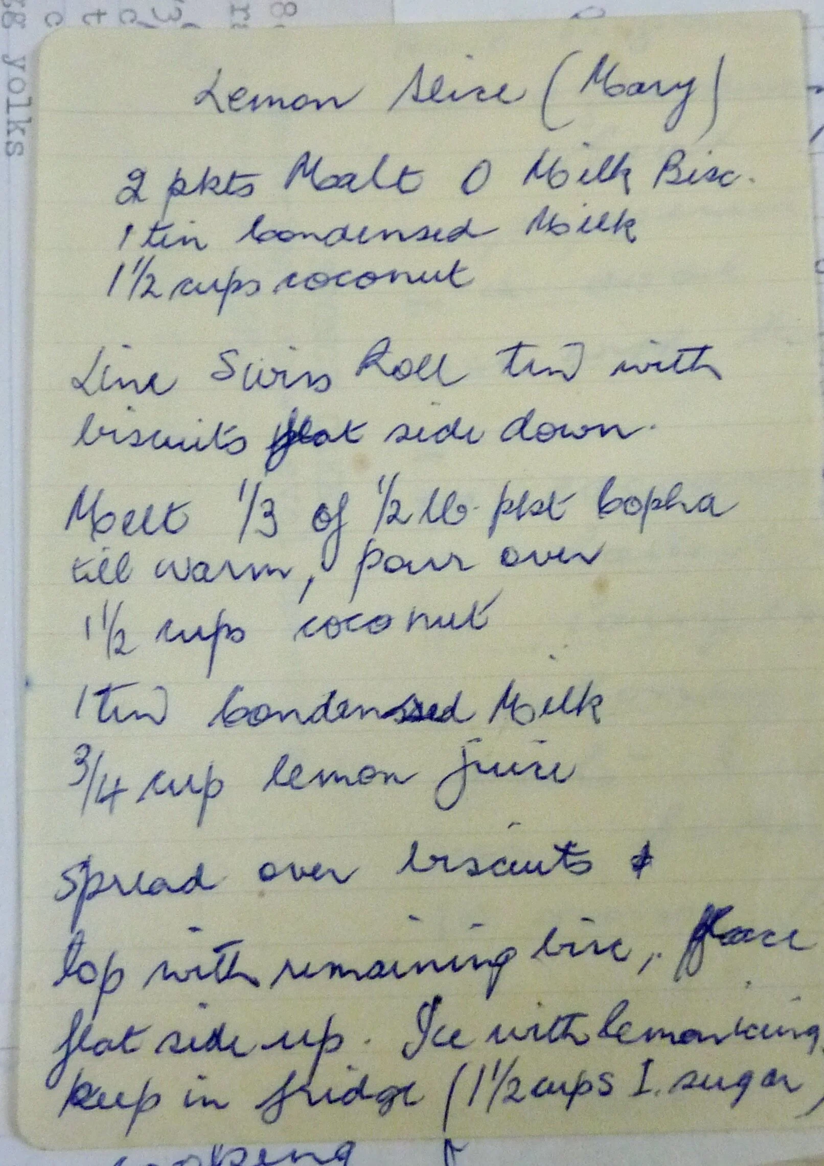 Old Recipes - Slices