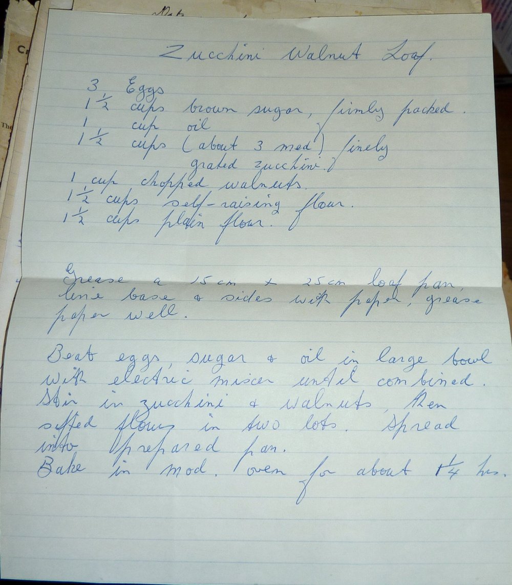 Zucchini Walnut Loaf