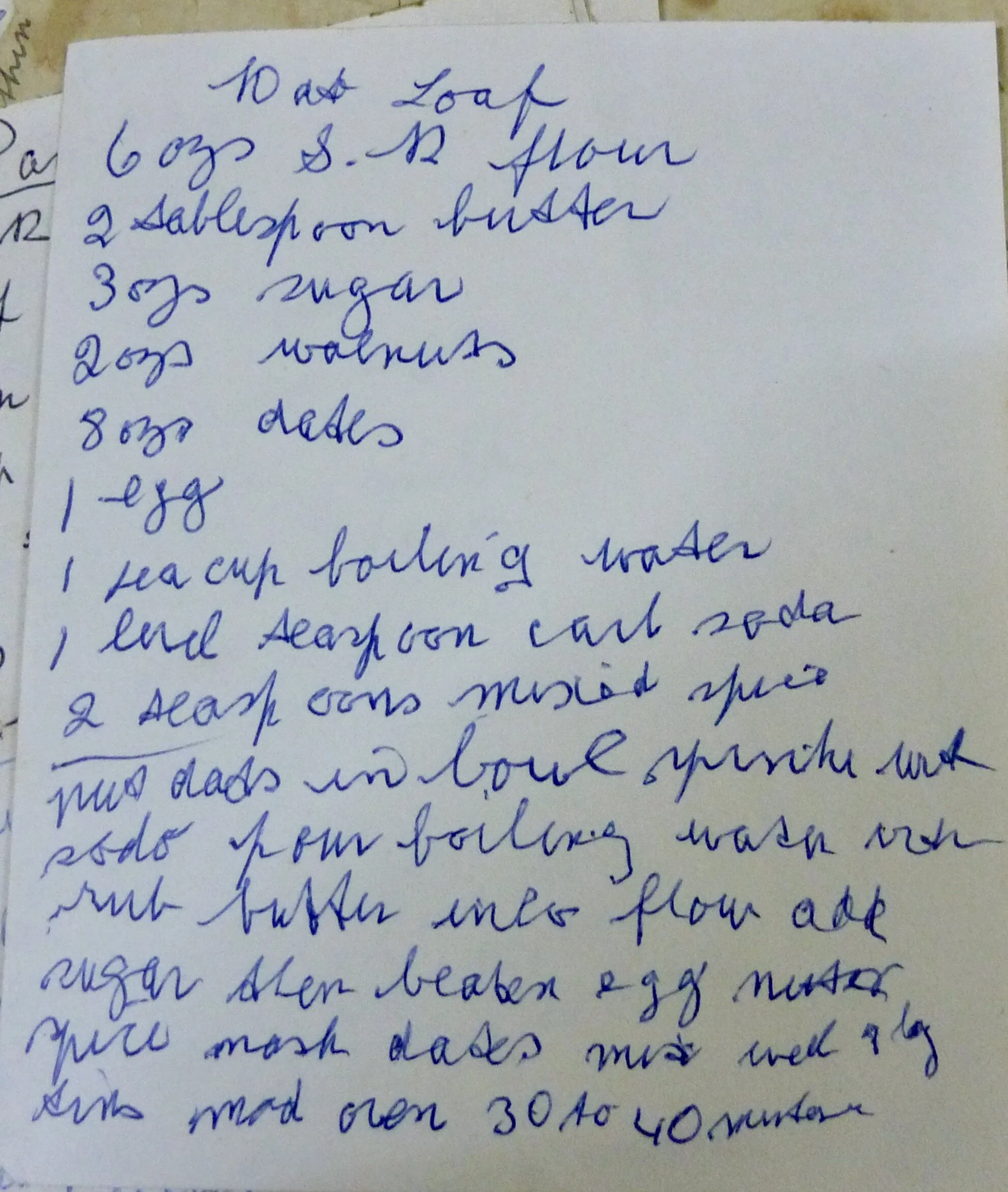 Old Recipes - Sweet Loafs