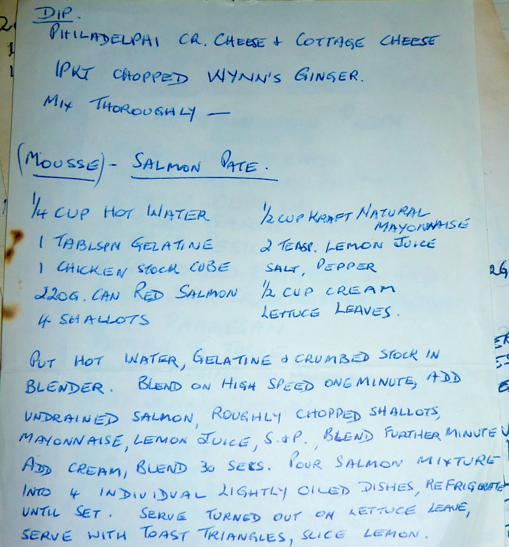 Old Recipes - Seafood
