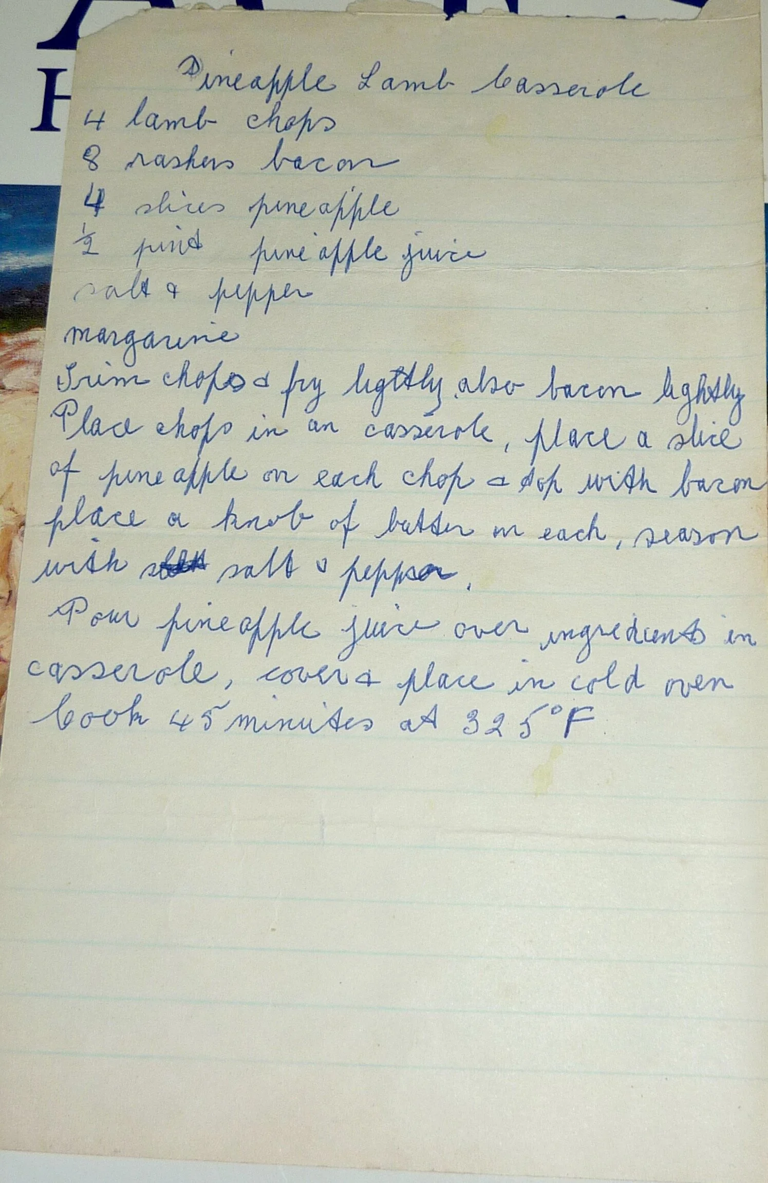 Old Recipes - Beef &amp; Lamb