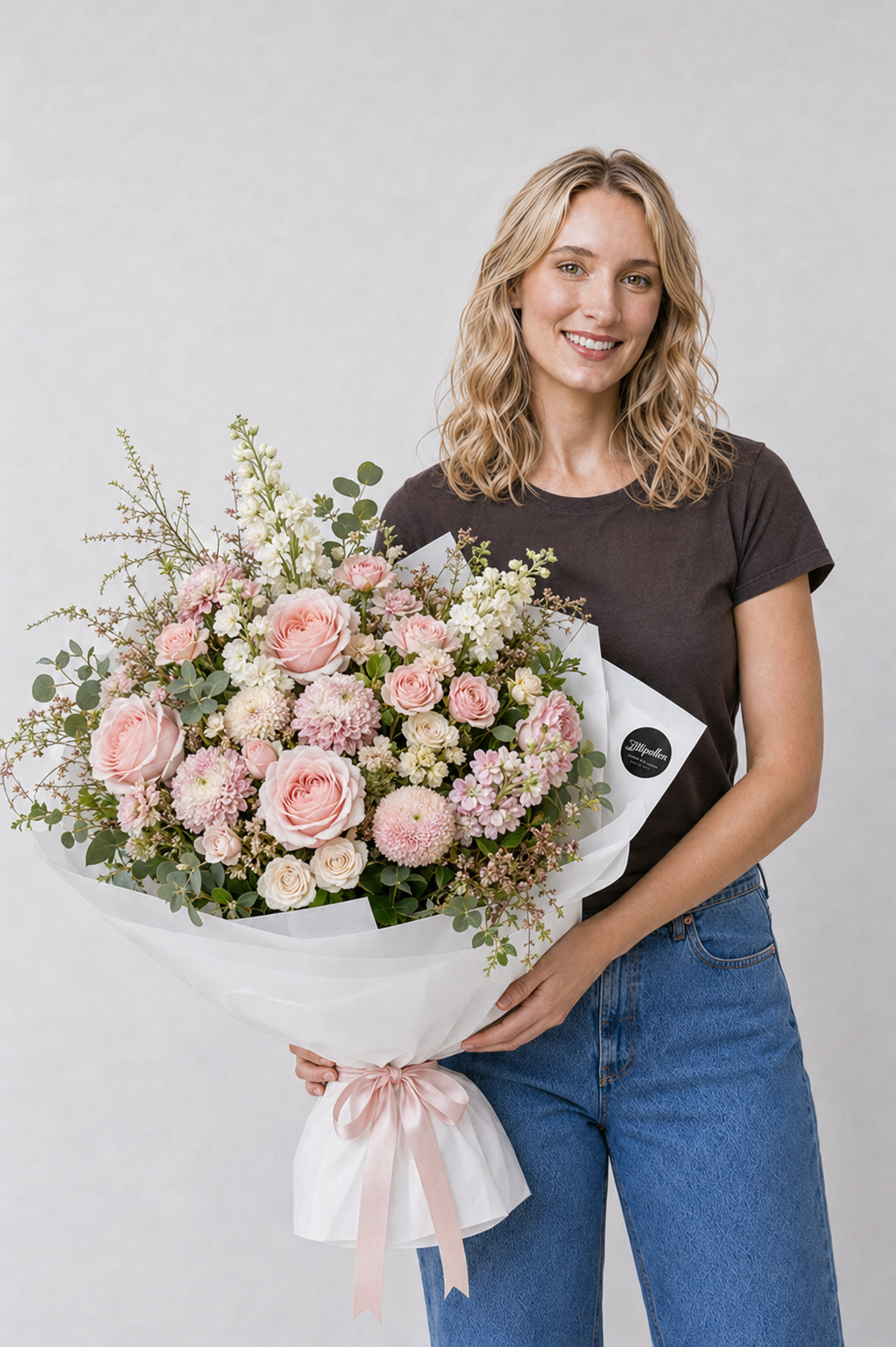 New Farm florist with rustic Charmed bouquet of fresh flowers for delivery in Brisbane