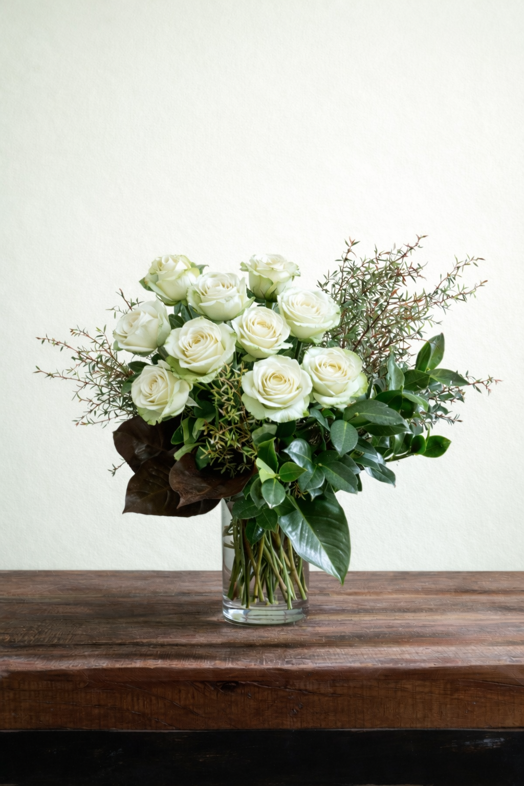 Pure Love white rose bouquet Brisbane flower delivery