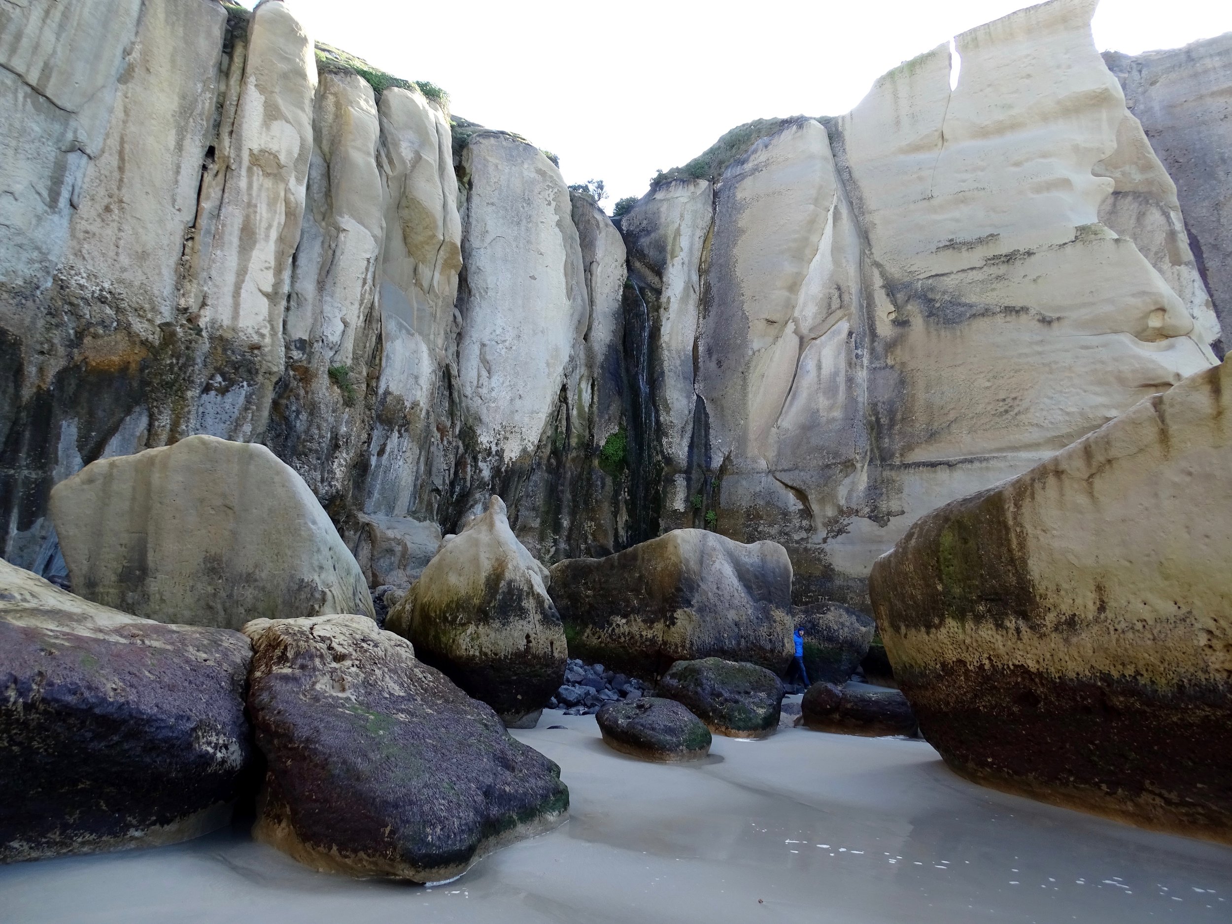 These rocks and bluffs are huge. You'll note that Alexander is in there. For scale he's 6'5. This was a fun little playground for me. I'm part goat.