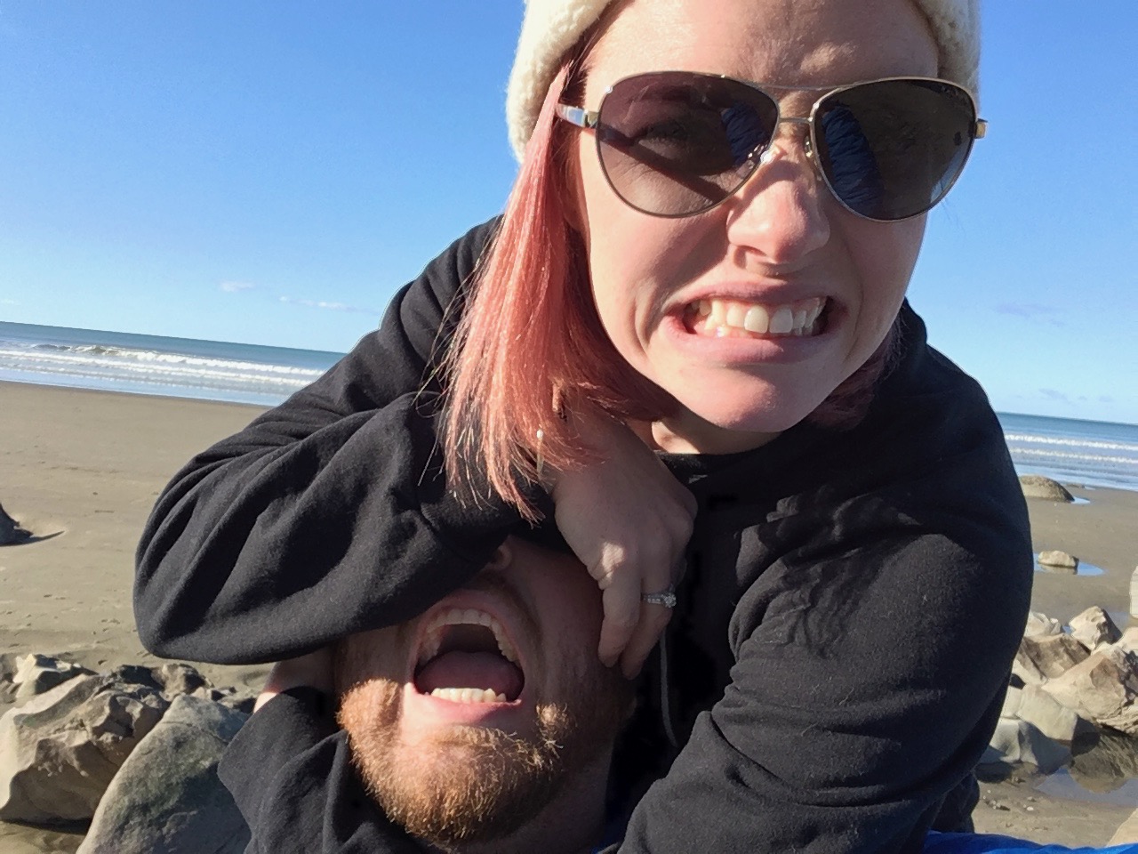 Look at those teeth! They're just so gosh darned straight! Umm... yeah, we spend a lot of time goofing around. 