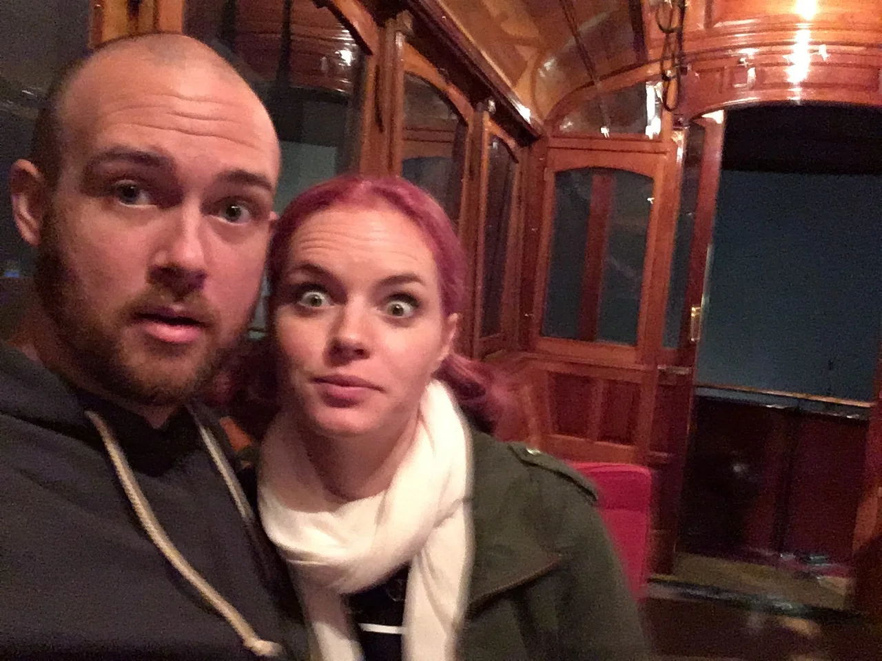 Just a couple of fuzzy weirdos goofing around in one of worst museums we found in New Zealand.