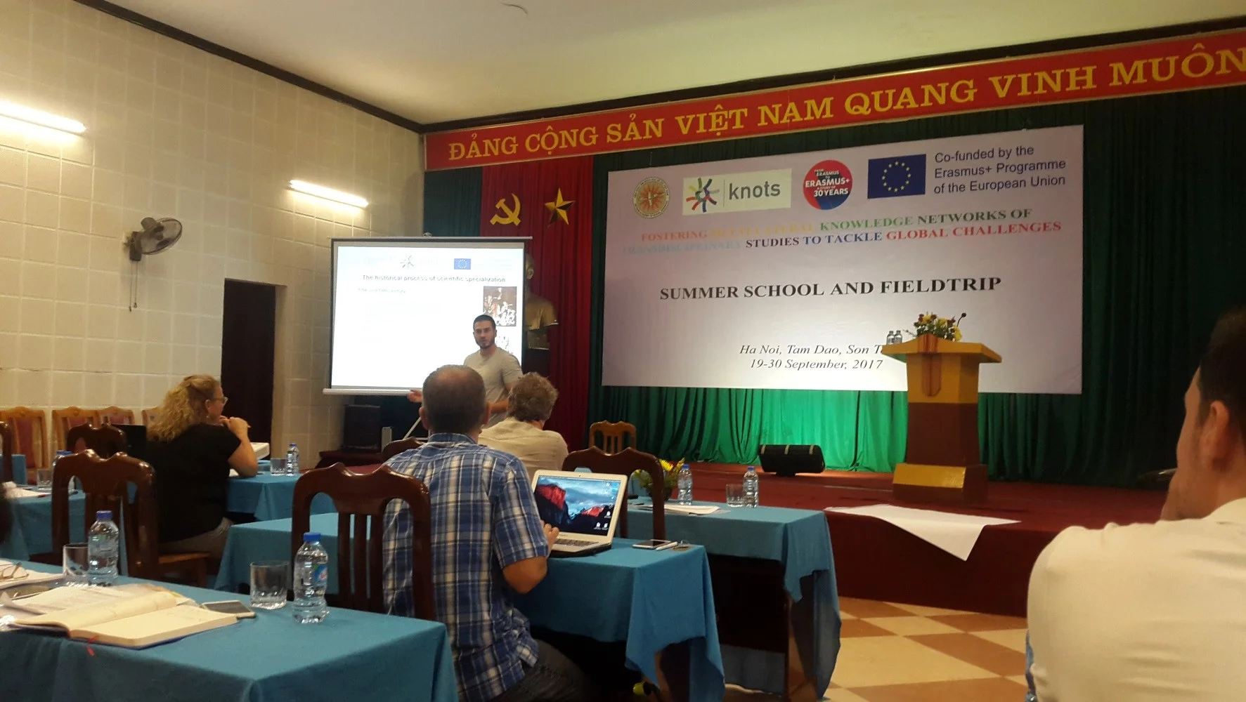 &nbsp;&nbsp;&nbsp;Photo 5: Richard Barnthaler giving a presentation on History of Science