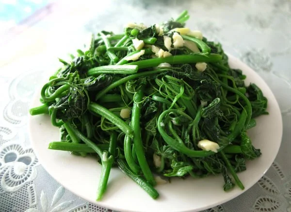 My favorite dishes “su su xào tỏi”. Source: Internet