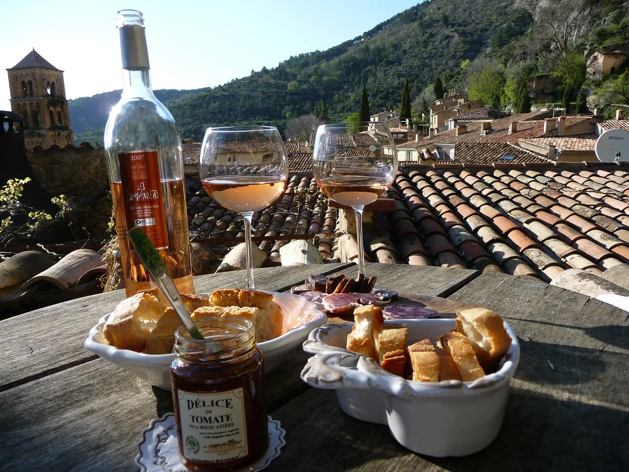 Photo: Some Provençal rosé being enjoyed in the South of France under the sun