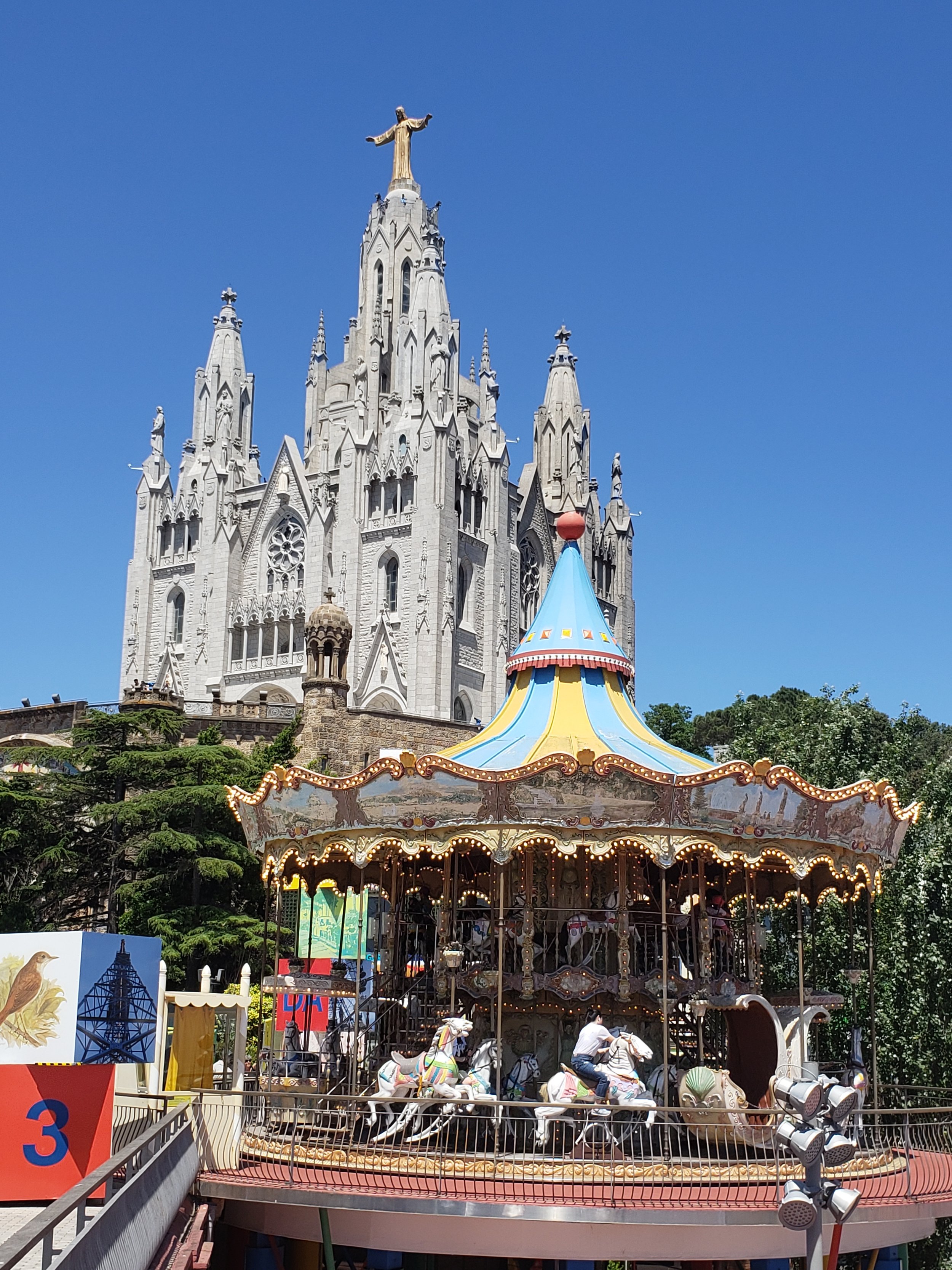 Church at the top of Tibidabo in Barcelona