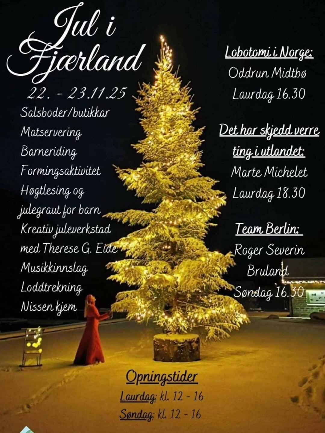 Repost from @boyumcamping
&bull;
Program for julemarked i Fj&aelig;rland. Vi blir &aring; finne p&aring; kafeen med betasuppe, p&oslash;lse, p&aring;smurt, kaker, kaffi, kakao, vafler og div. Sal og av julekaker, handarbeid og spekemat. 

Velkommen t