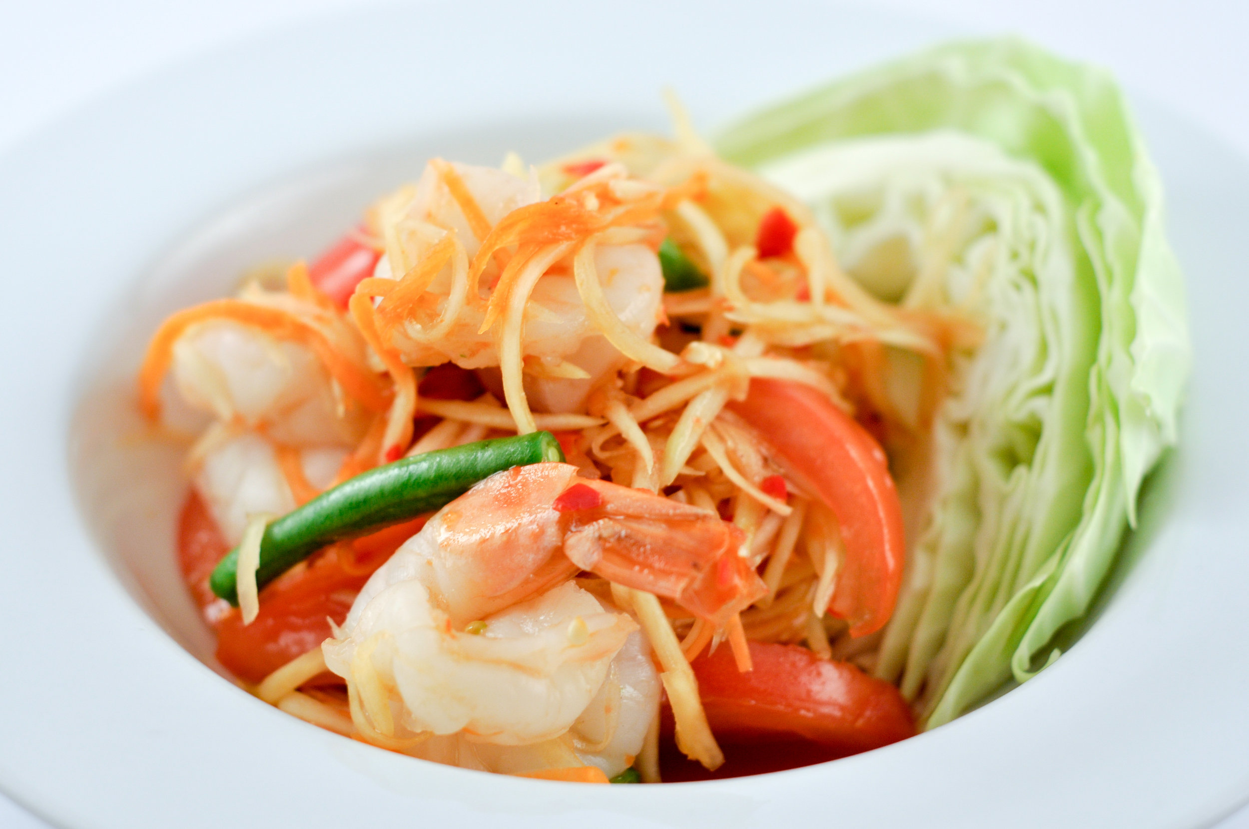 Tum Koong – Papaya Salad with Prawns