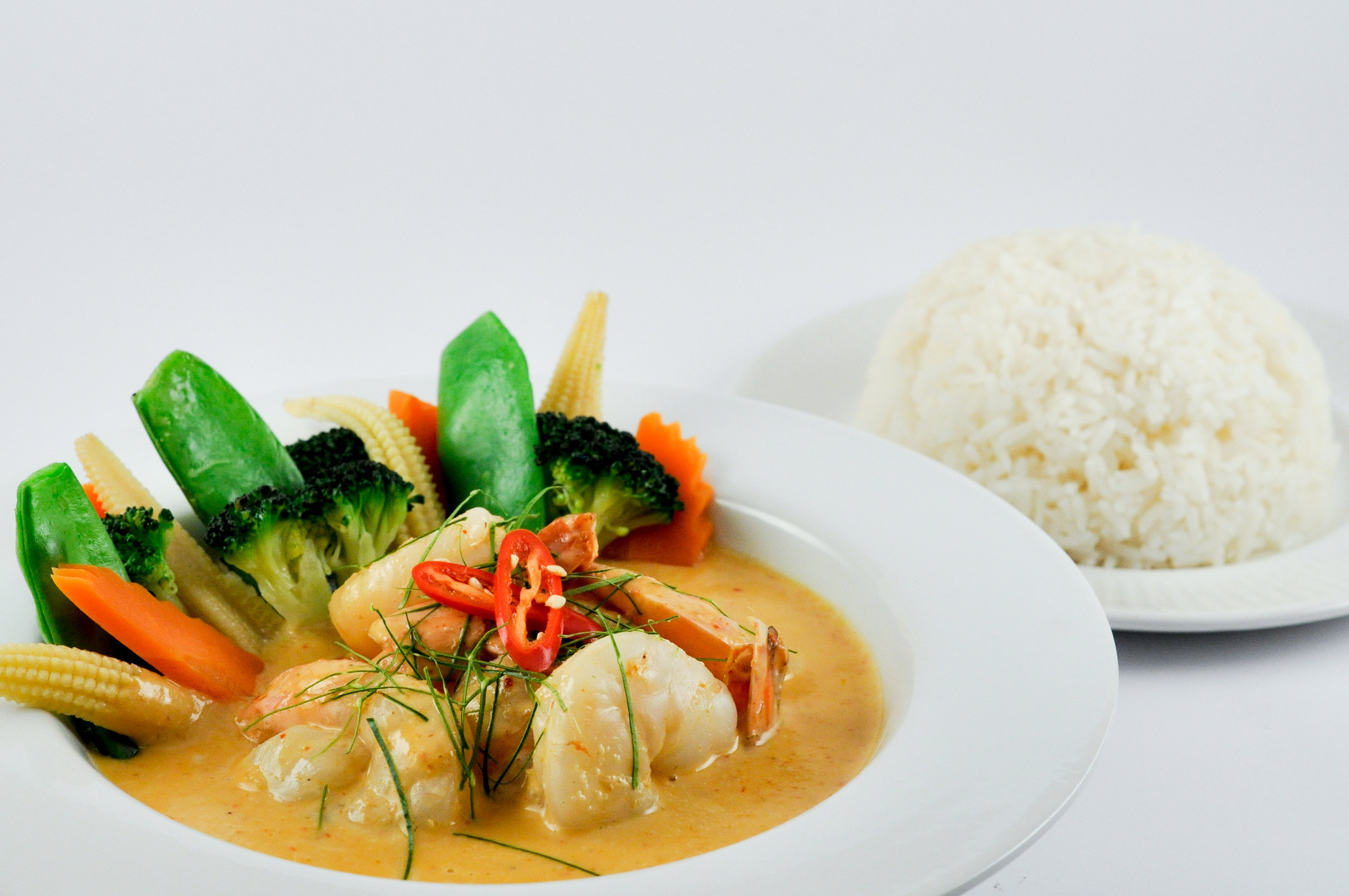 Panang Curry Prawn or Fish