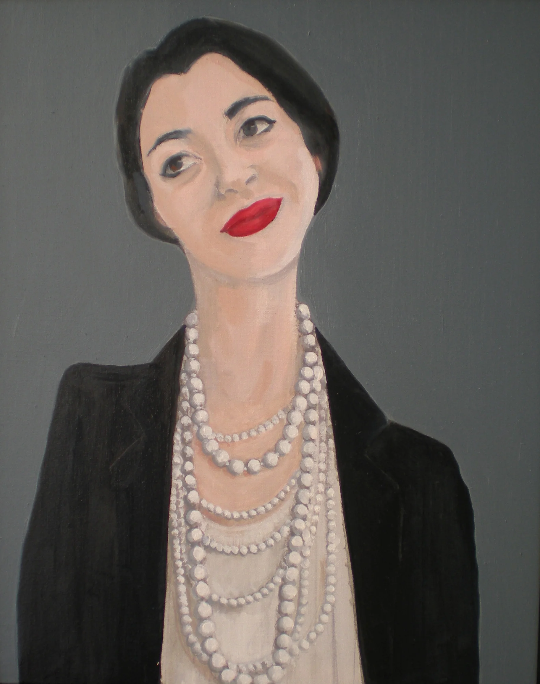 Girl in pearls