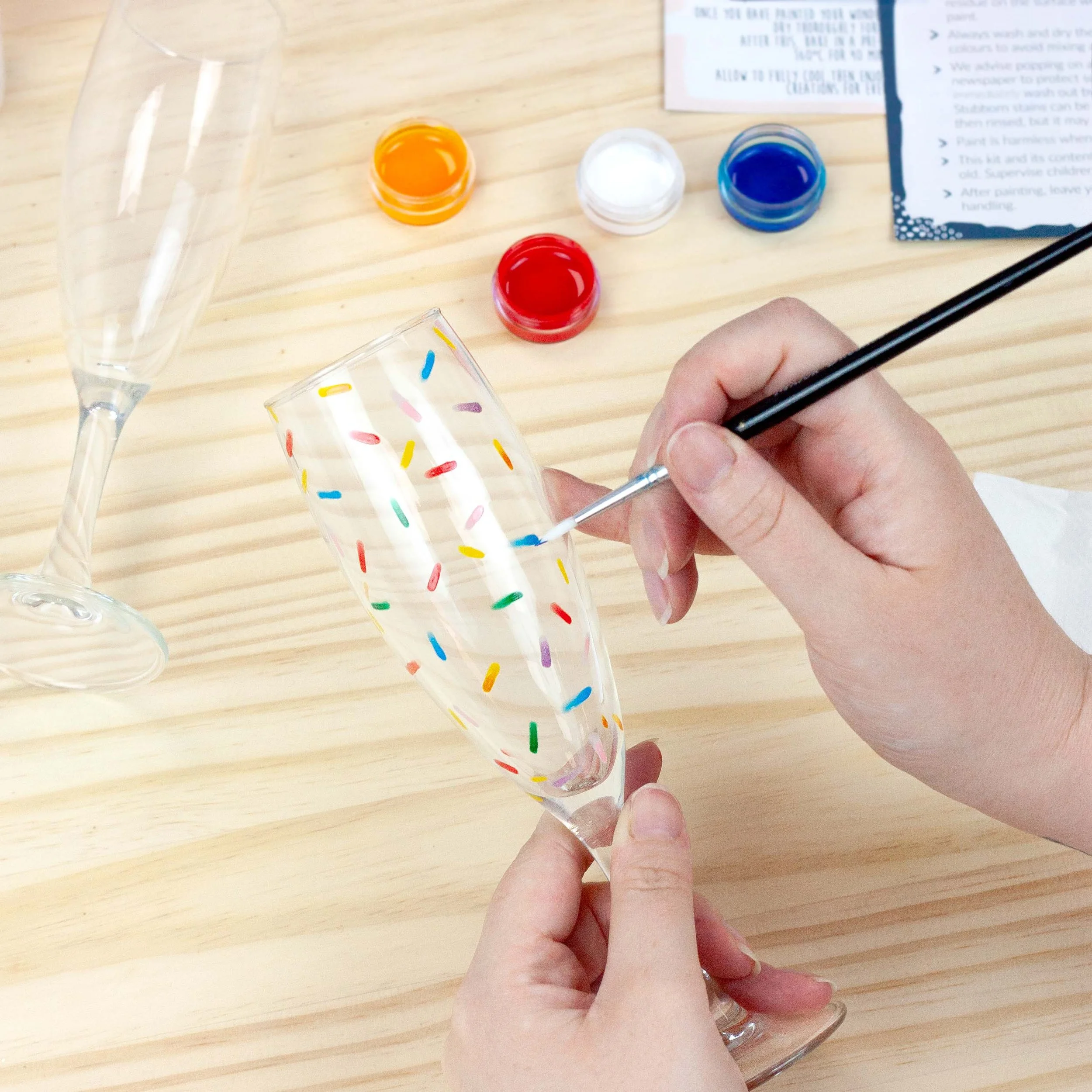 Personalised Champagne Flute Paint Kit The Crafty Hen.jpg