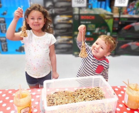 B&Q Kids Craft Workshop Hemel Hempstead Bird Feeders