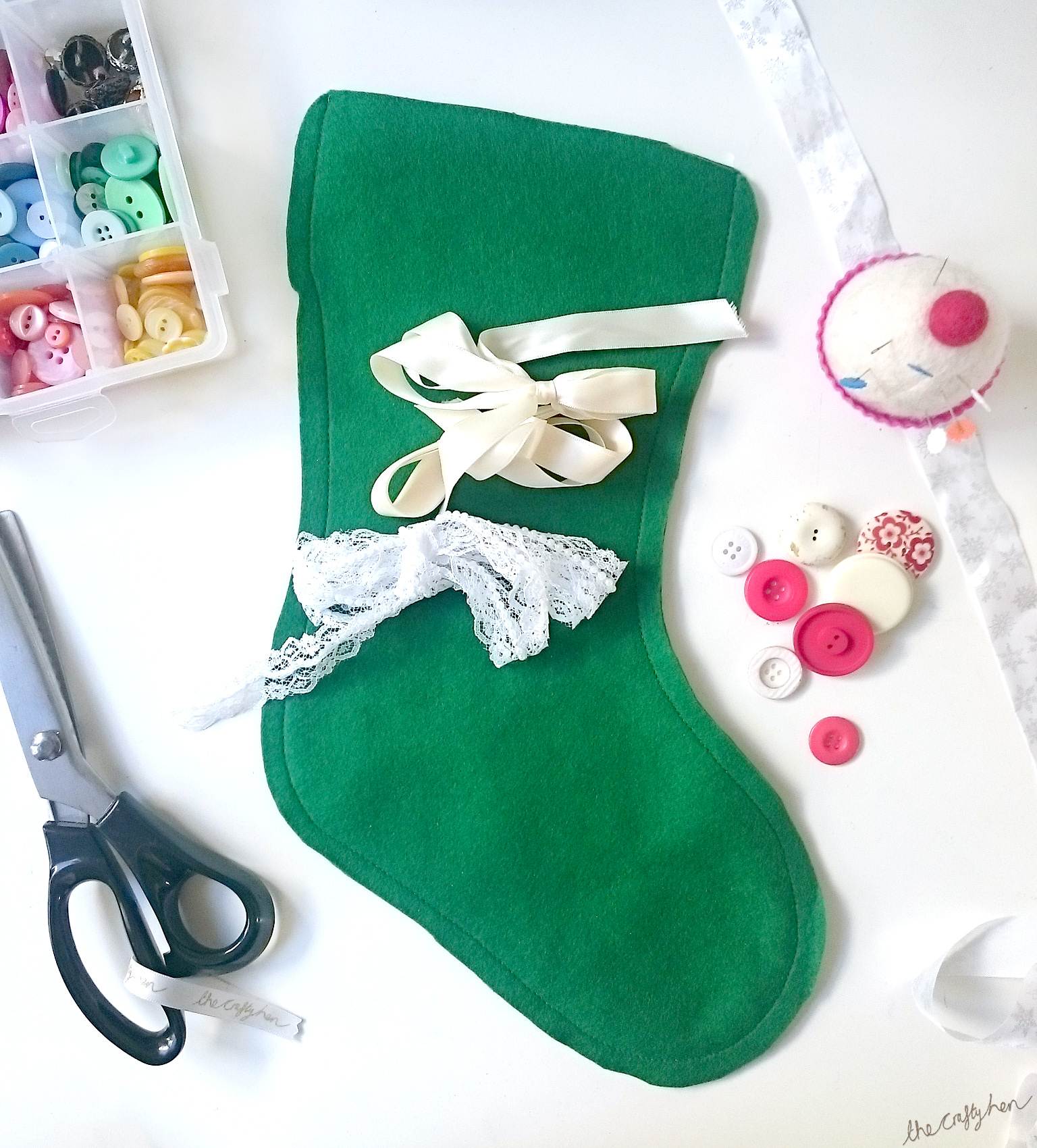 Learn how to make a christmas stocking, the crafty hen activity.jpg