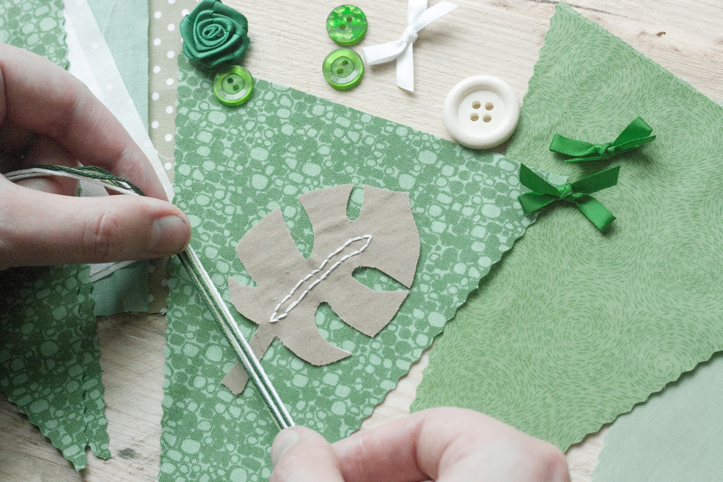 The Crafty Hen Bunting wedding Kit nature green.jpg