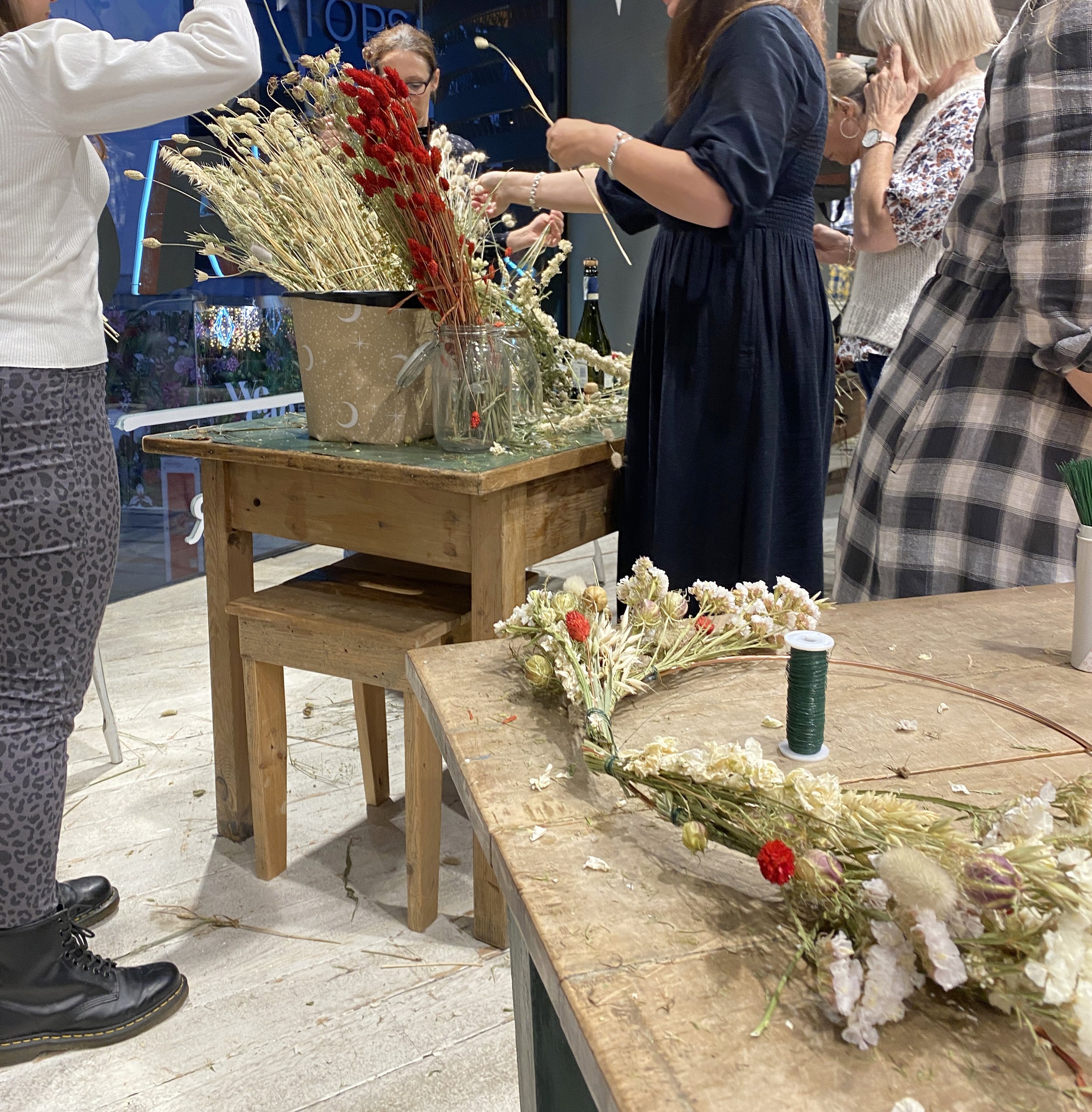 The Crafty Hen Dried Wreath Workshop Exeter.JPG