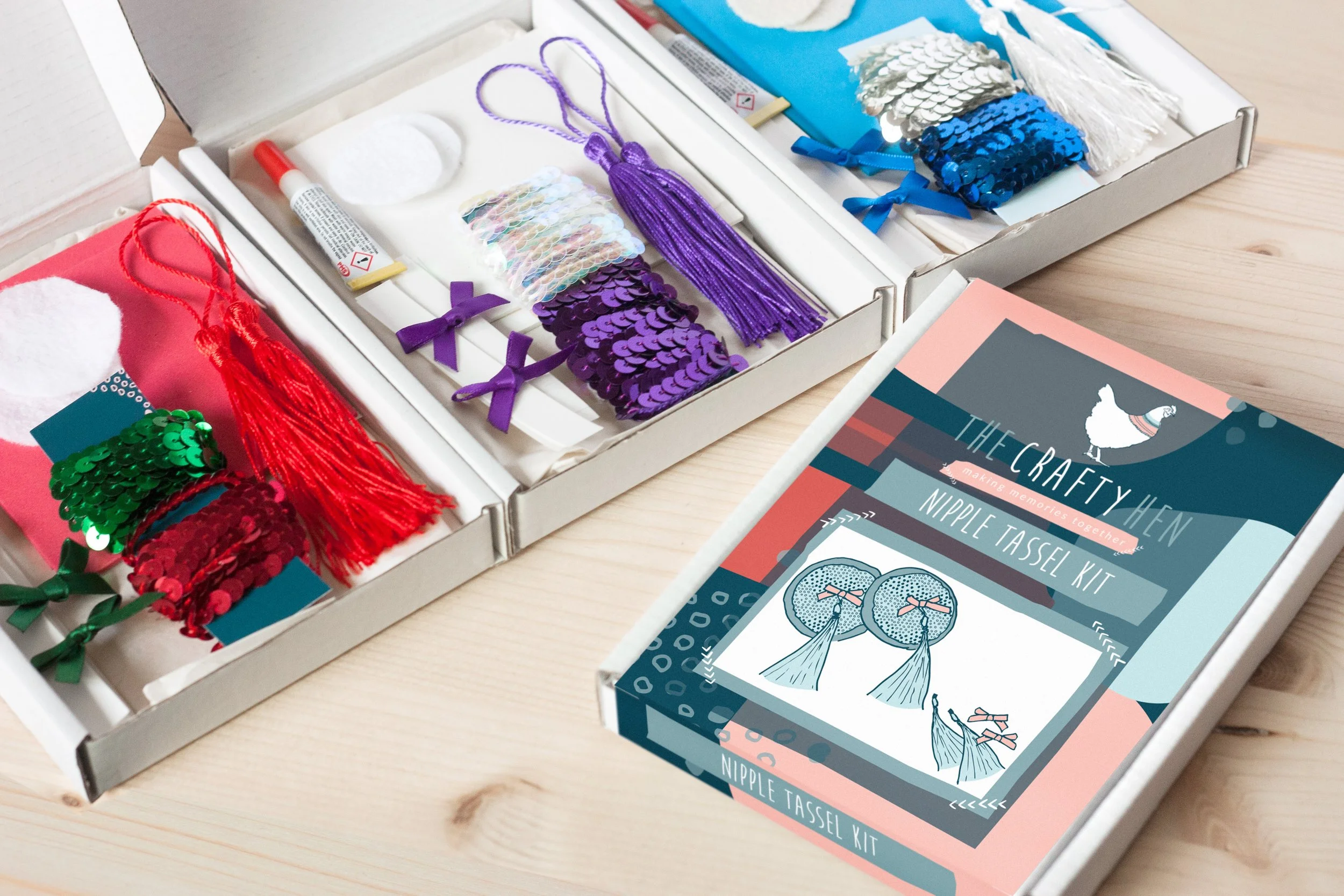 Nipple tassel making kit the crafty hen pink .jpg