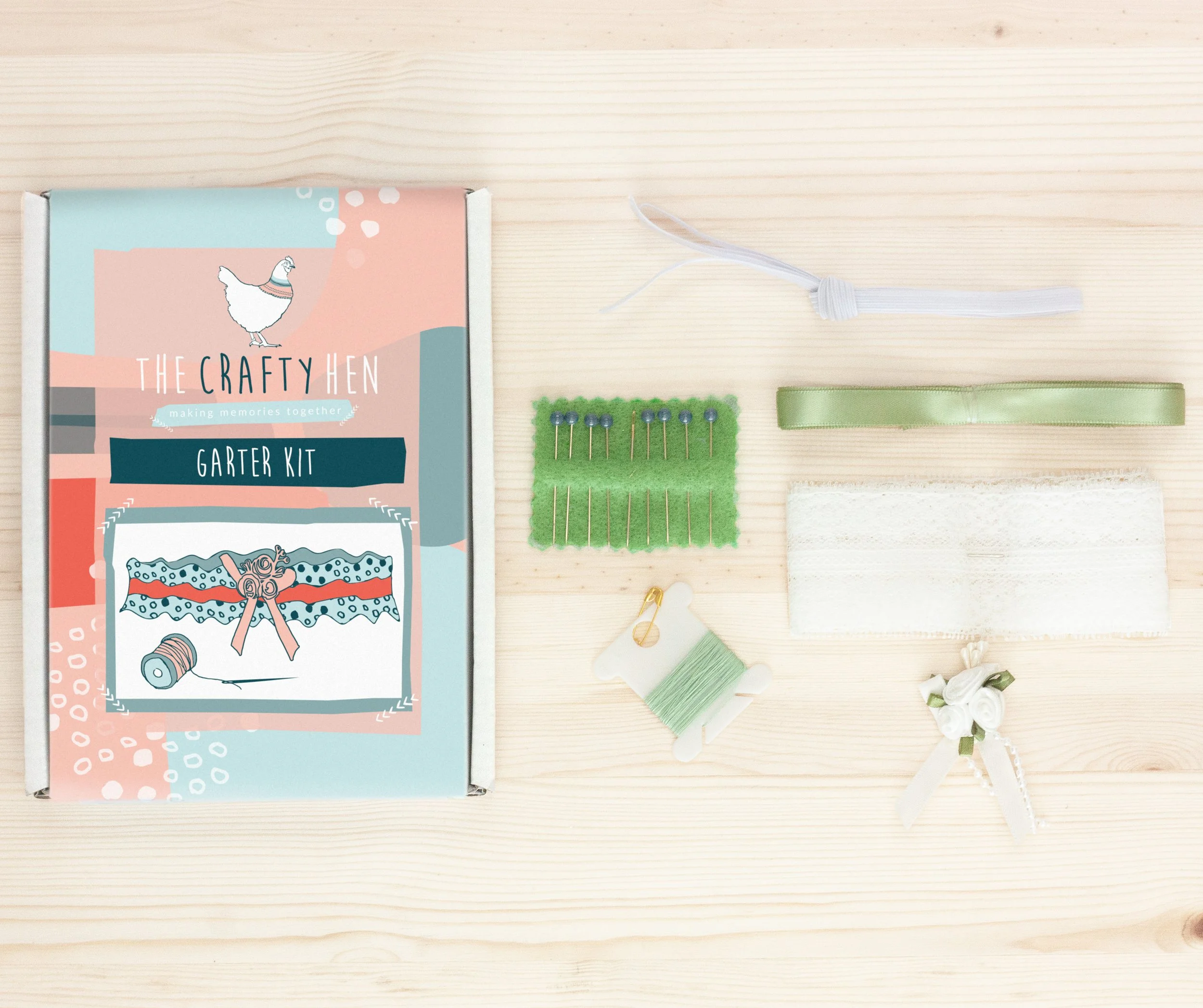 Sage Green Wedding Garter DIY The Crafty Hen p.jpg