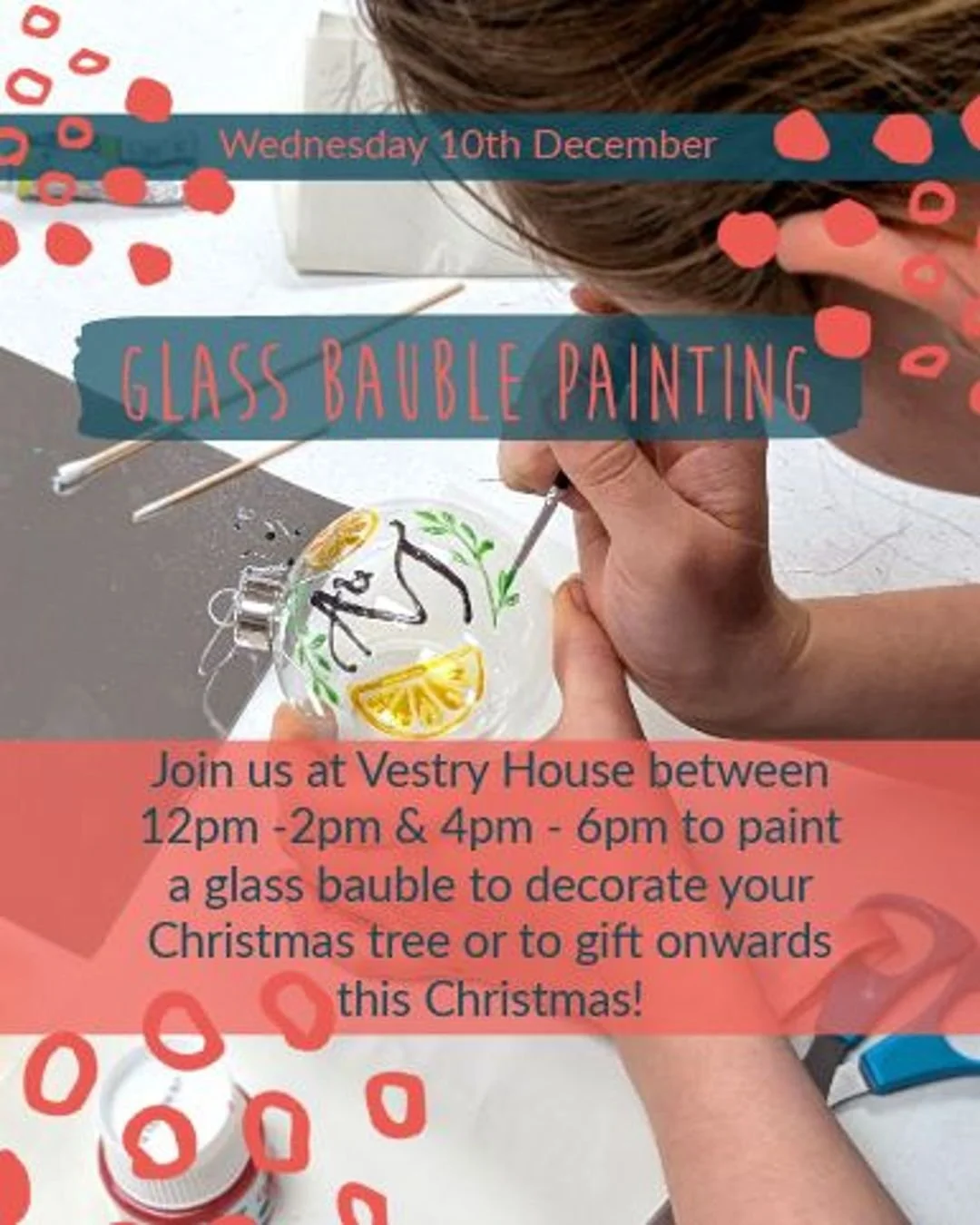 Cosy Christmas Crafting drop in activities!

We&rsquo;ll be crafting at Vestry House on the 10th and 11th of December for drop in craft stations organised by the central district alliance!

This event is free to attend but it&rsquo;s still recommende