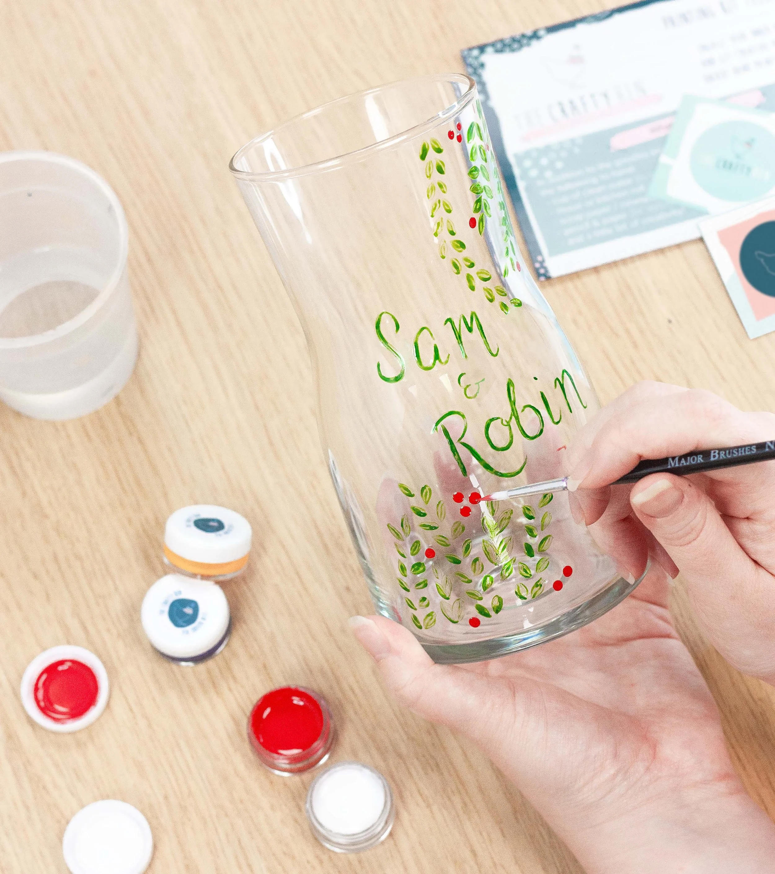 Custom Wedding Day Vase Painting Kit The Crafty Hen.jpg