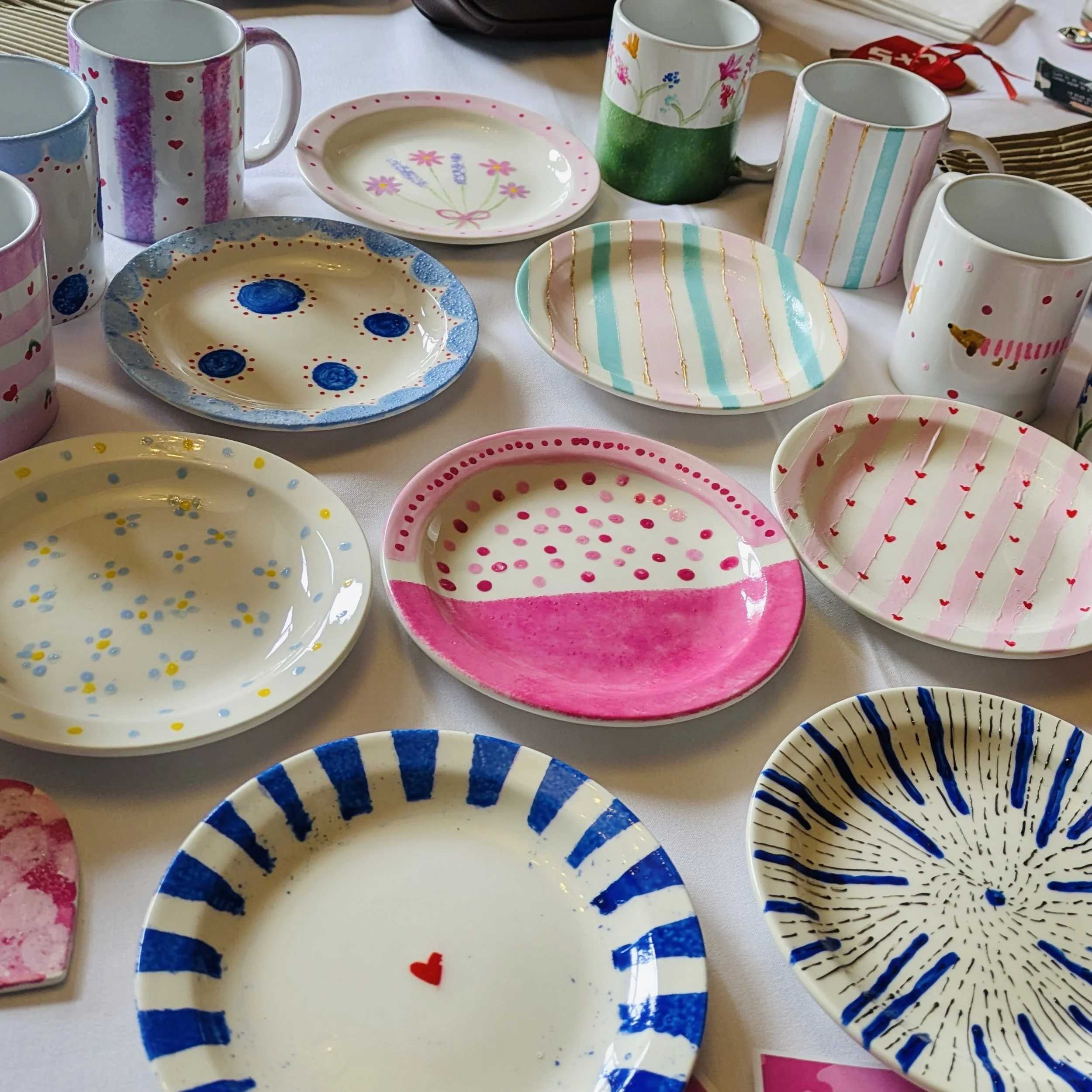 ceramic Painting party the crfaty hen.JPG