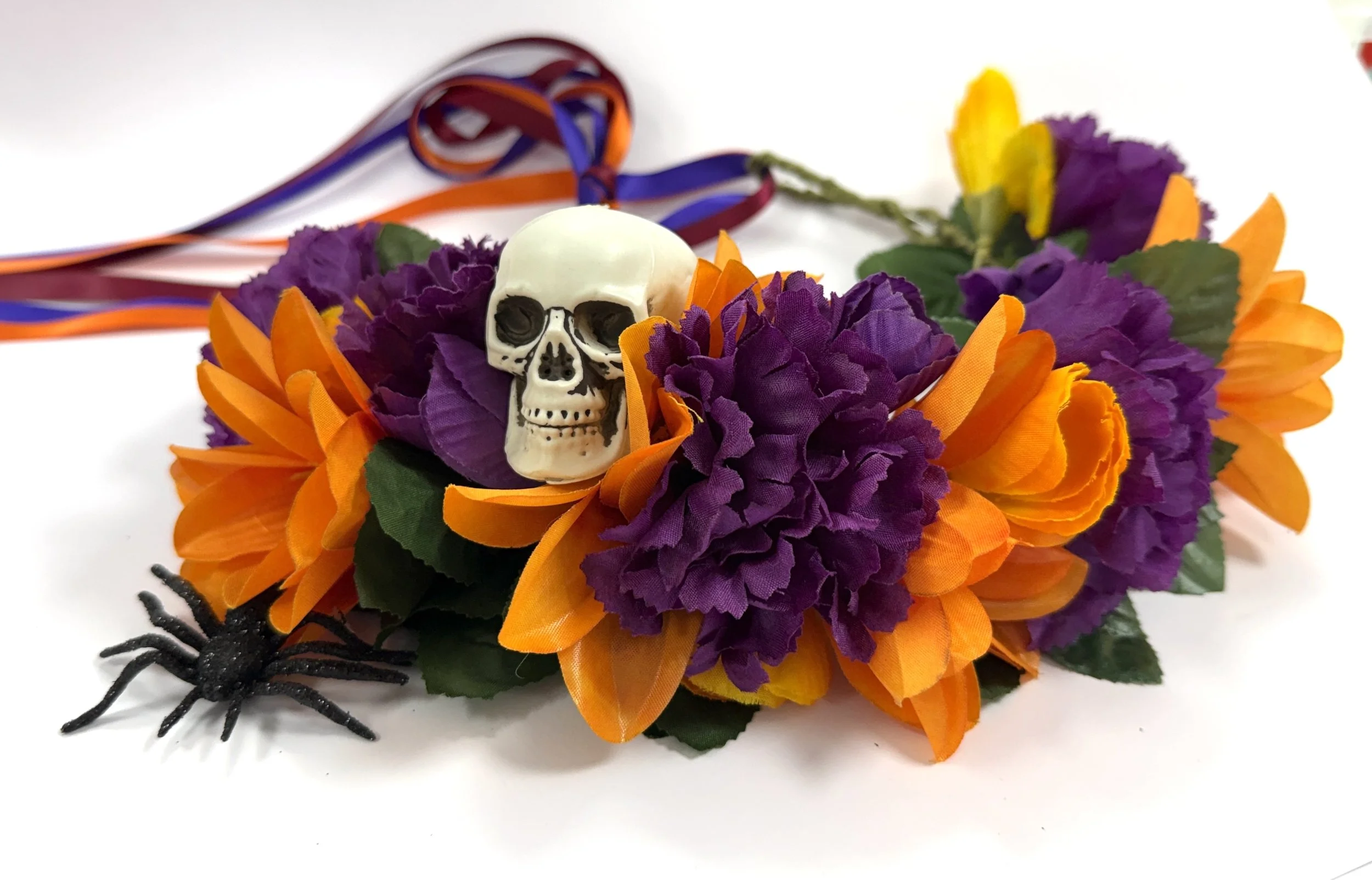 Purple and Orange Dia de los Muertos headdress.jpg