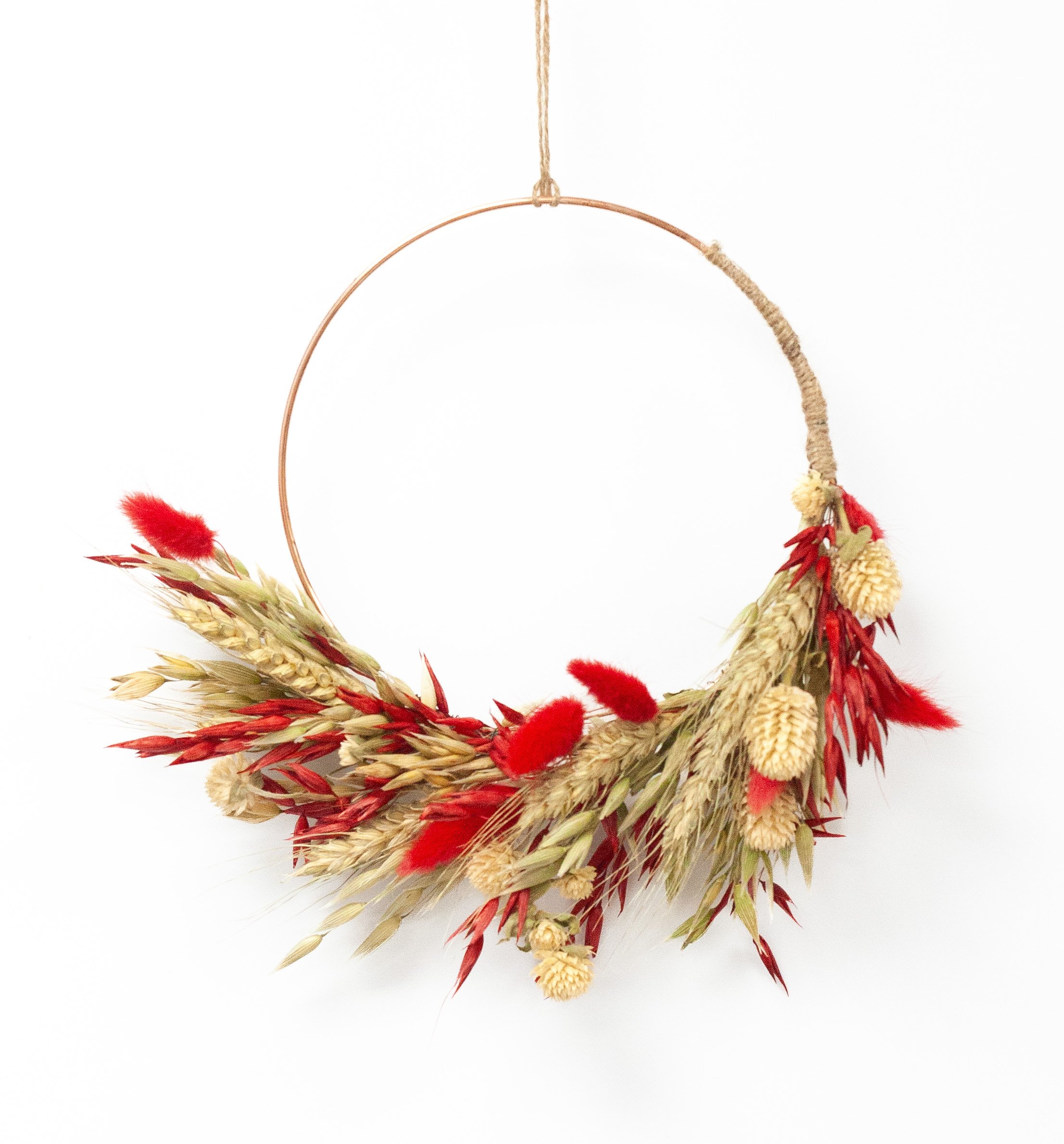 Winter Red Dried Wreath Kit The Crafty Hen.jpg
