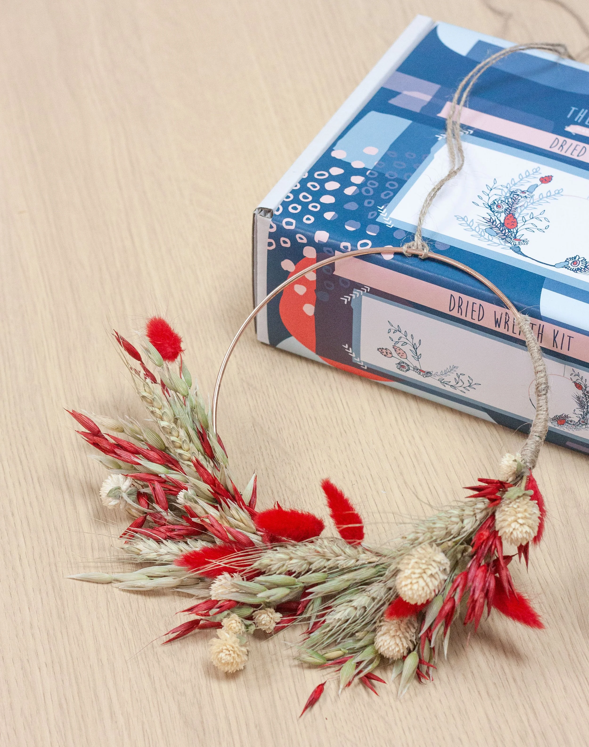 Red Dried Wreath Kit The Crafty Hen.jpg