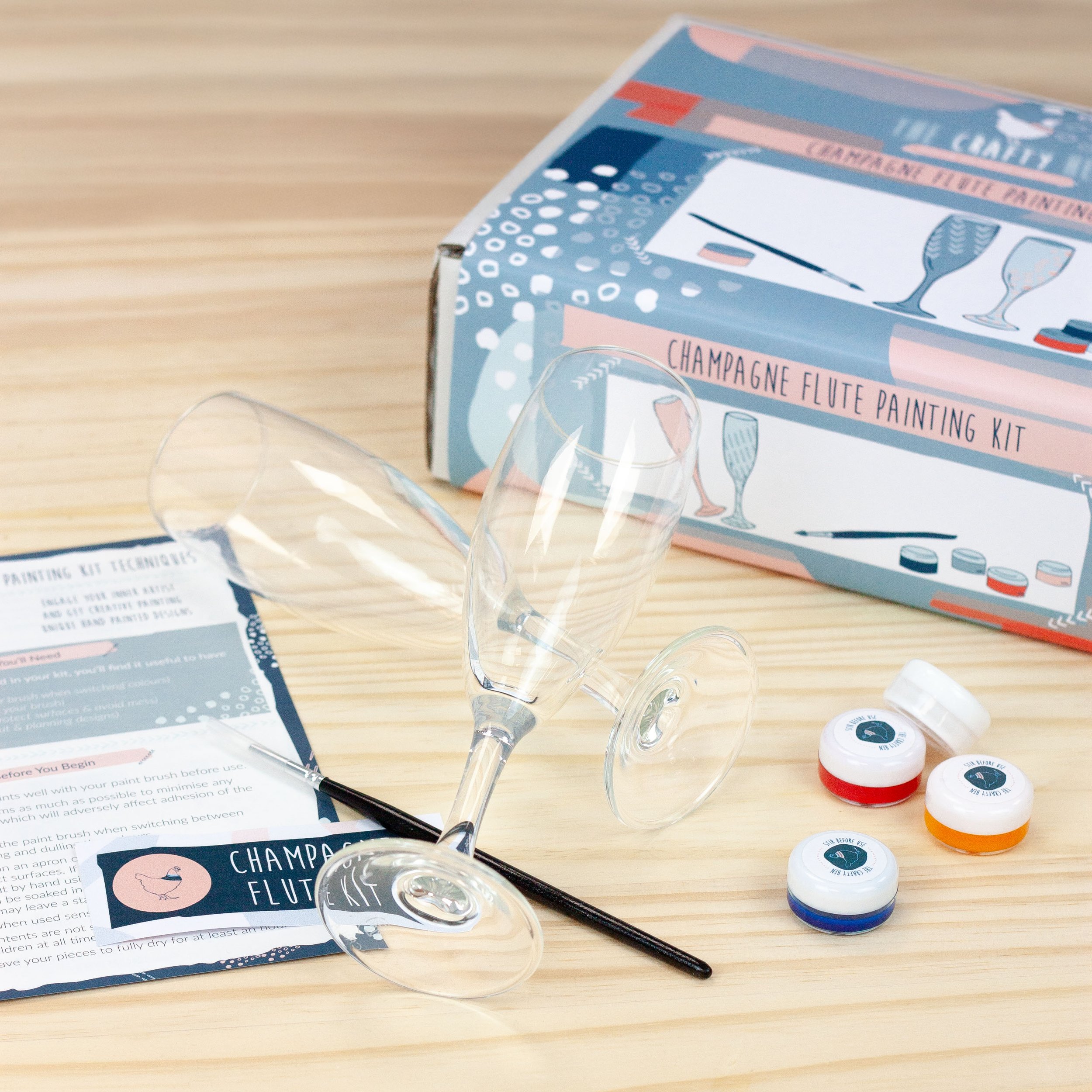 Champagne Flute Sip and Paint Kit The Crafty Hen.jpg